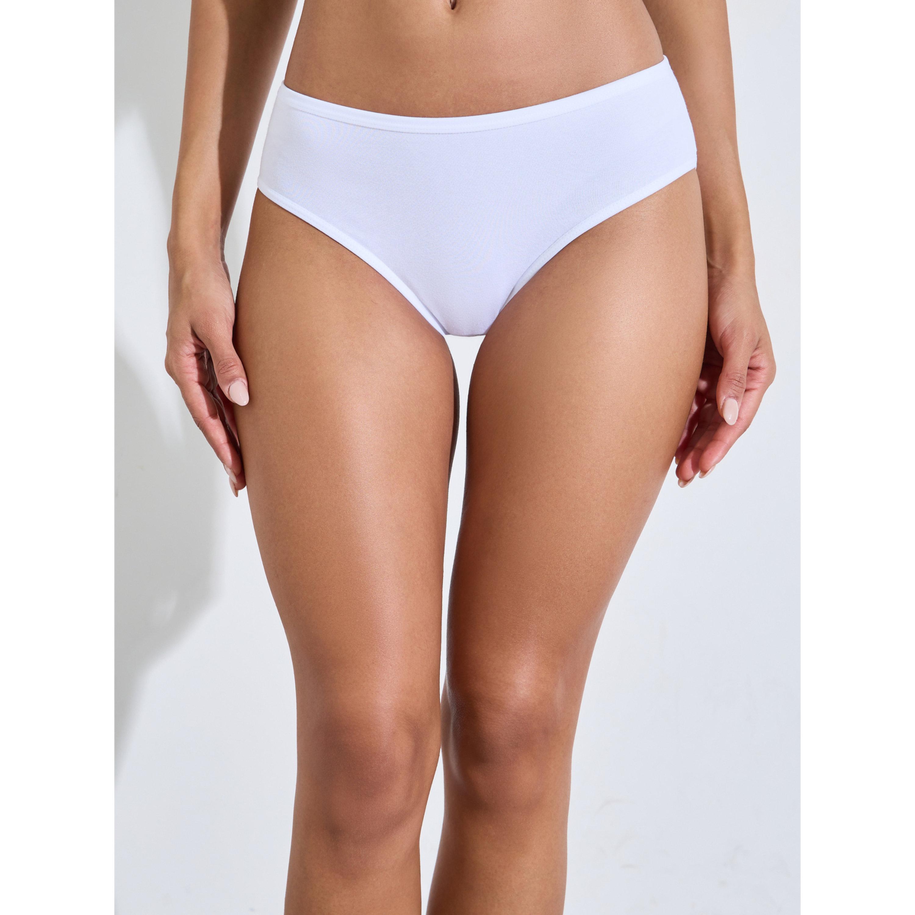 عبوة من 5 قطع - كلوت بقصة أرجل مرتفعة من القطن والإيلاستين-women-clothing-lingerie-panties-image-3