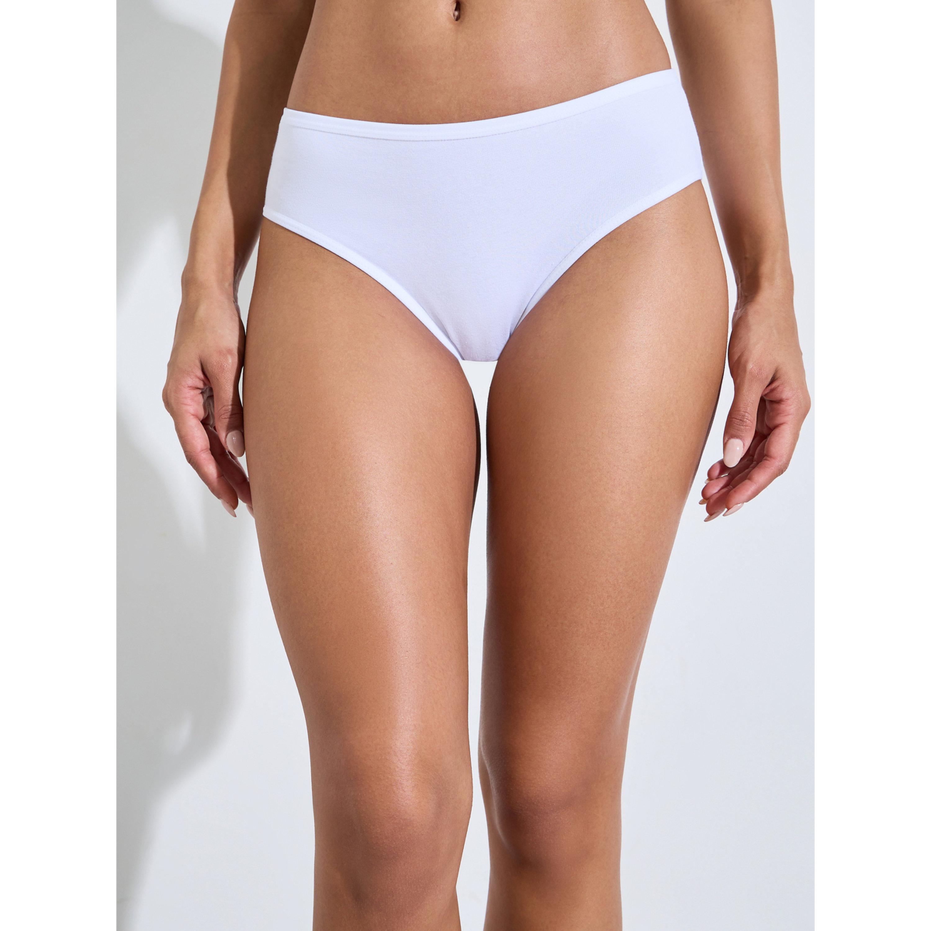 عبوة من 5 قطع - كلوت بقصة أرجل مرتفعة من القطن والإيلاستين-women-clothing-lingerie-panties-image-5