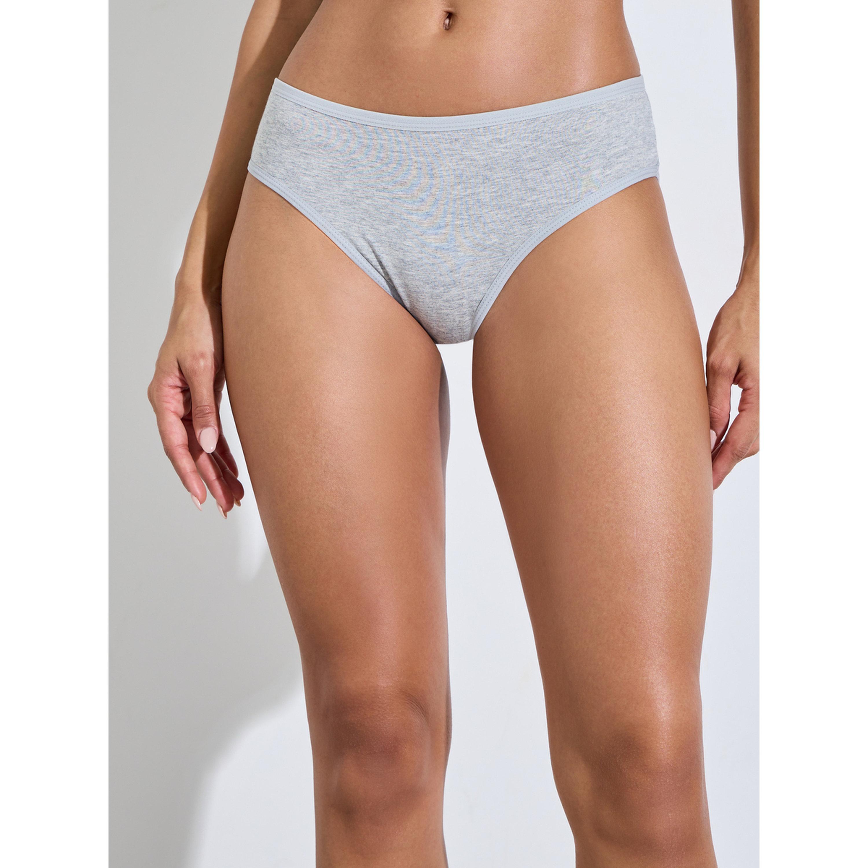 عبوة من 5 قطع - كلوت بقصة أرجل مرتفعة من القطن والإيلاستين-women-clothing-lingerie-panties-image-7