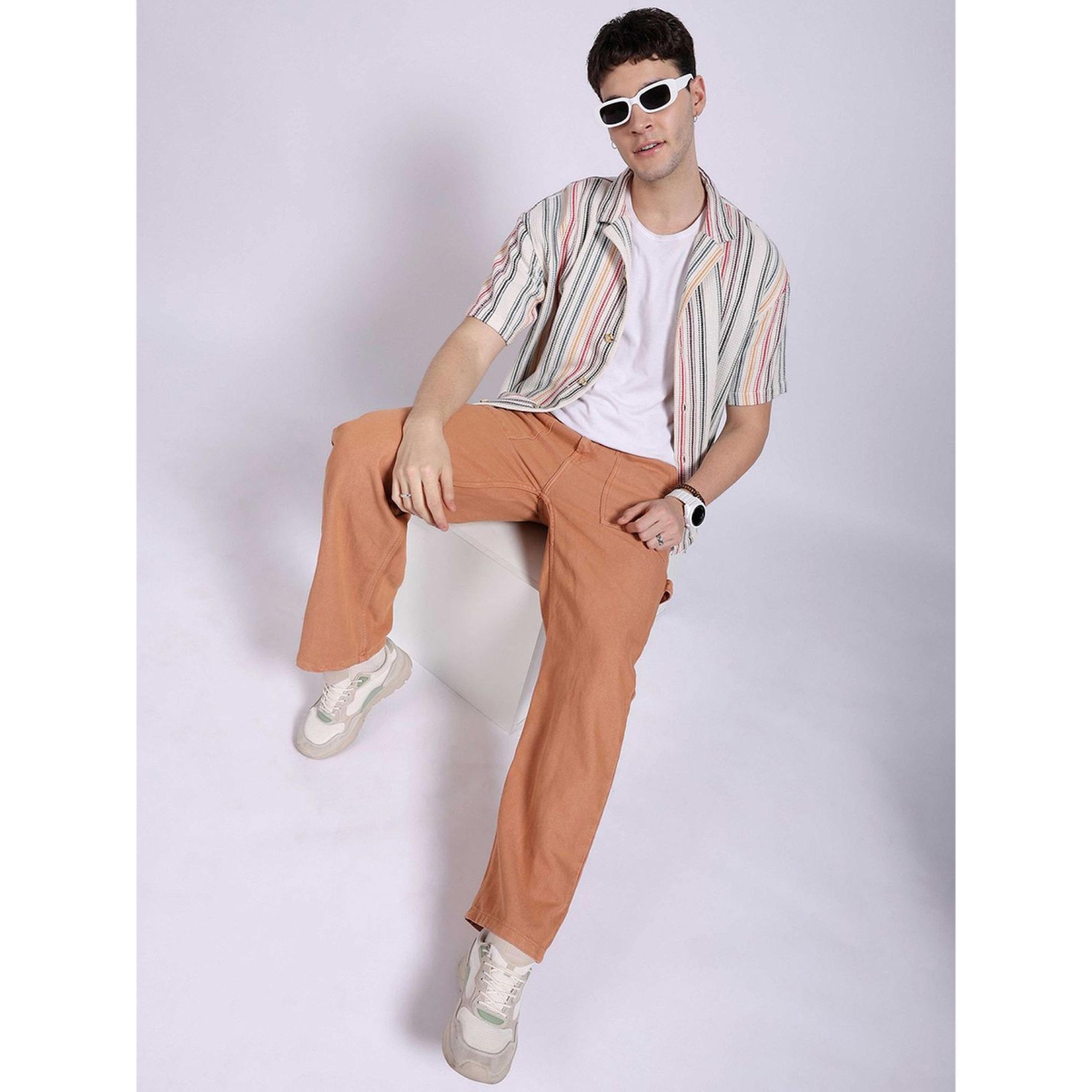 جينز ممدد بقصة باجي واسعة وخصر متوسط للرجال-men-clothing-jeans-image-2