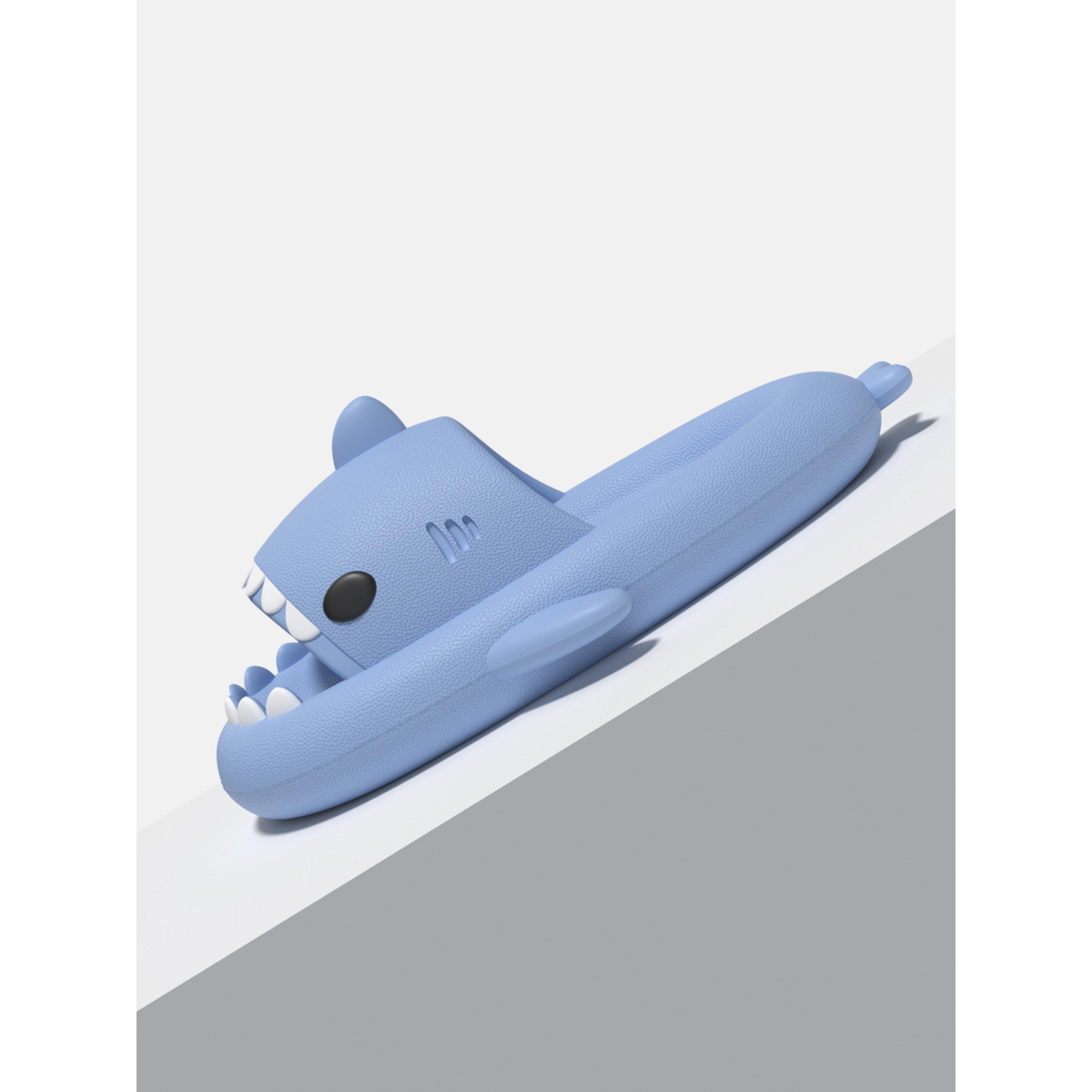 Take Two Blue Shark Design Comfort Slides for Women - Lightweight and Non-Slip-women-shoes-flipflopsandslides-image-2
