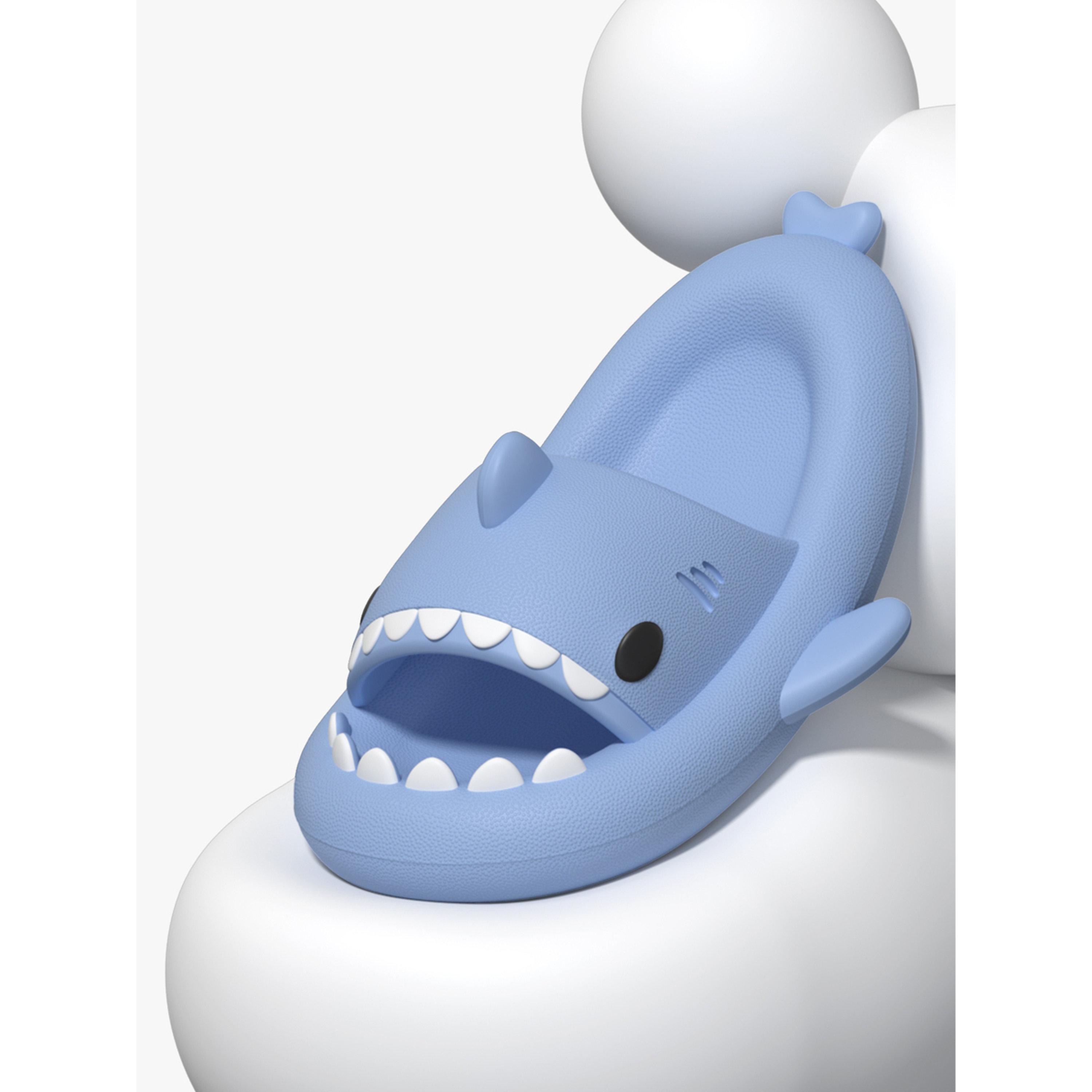 Take Two Blue Shark Design Comfort Slides for Women - Lightweight and Non-Slip-women-shoes-flipflopsandslides-image-3
