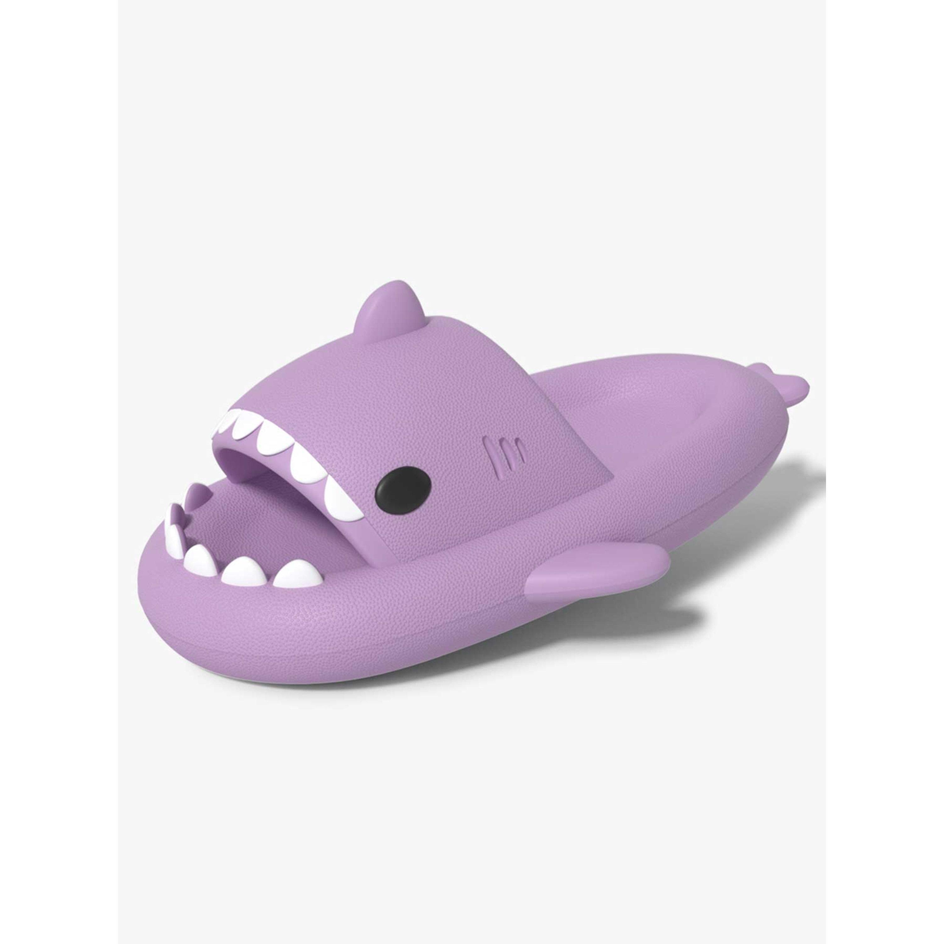 Take Two Purple Shark Slides for Women - Fun and Comfy Summer Footwear-women-shoes-flipflopsandslides-image-1
