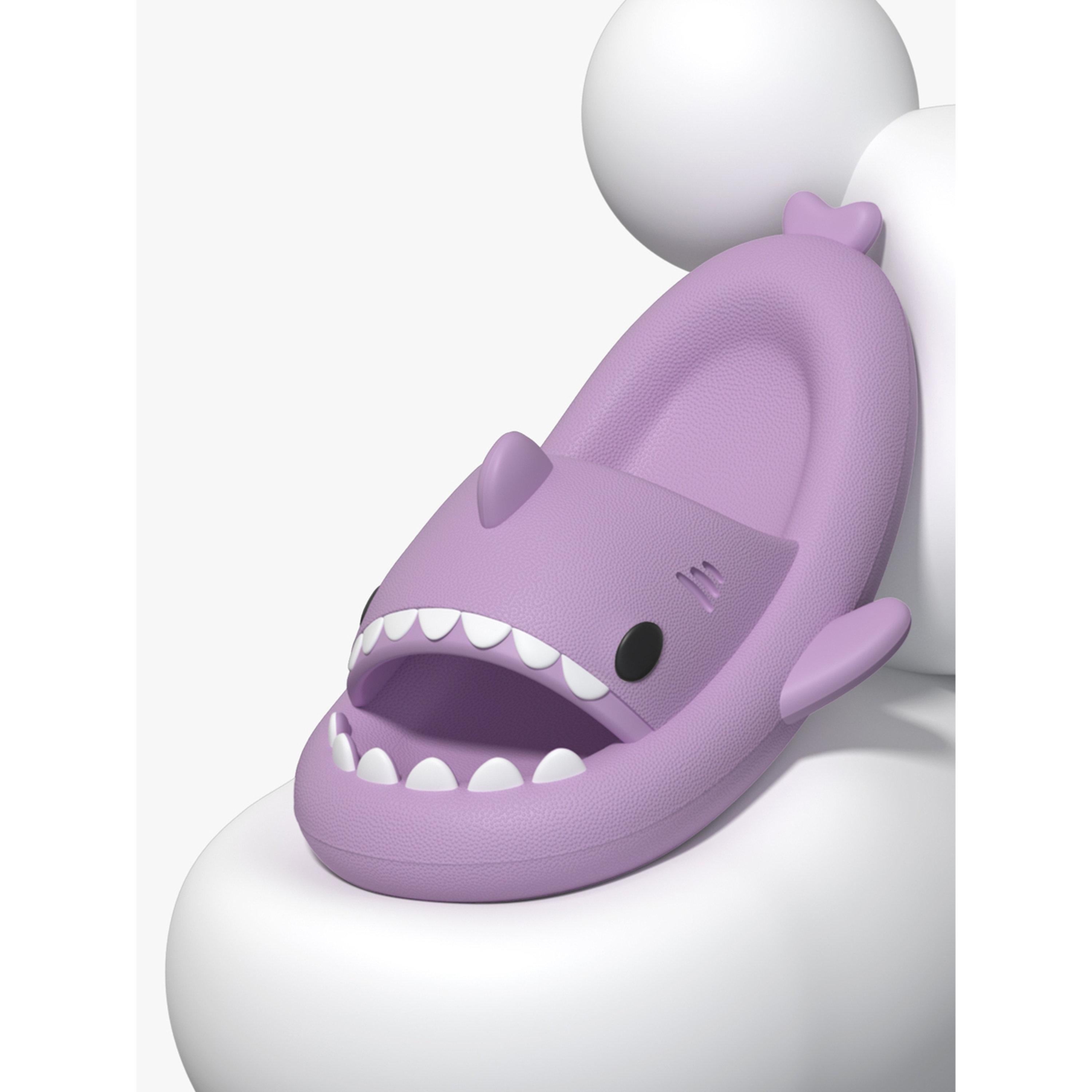Take Two Purple Shark Slides for Women - Fun and Comfy Summer Footwear-women-shoes-flipflopsandslides-image-3
