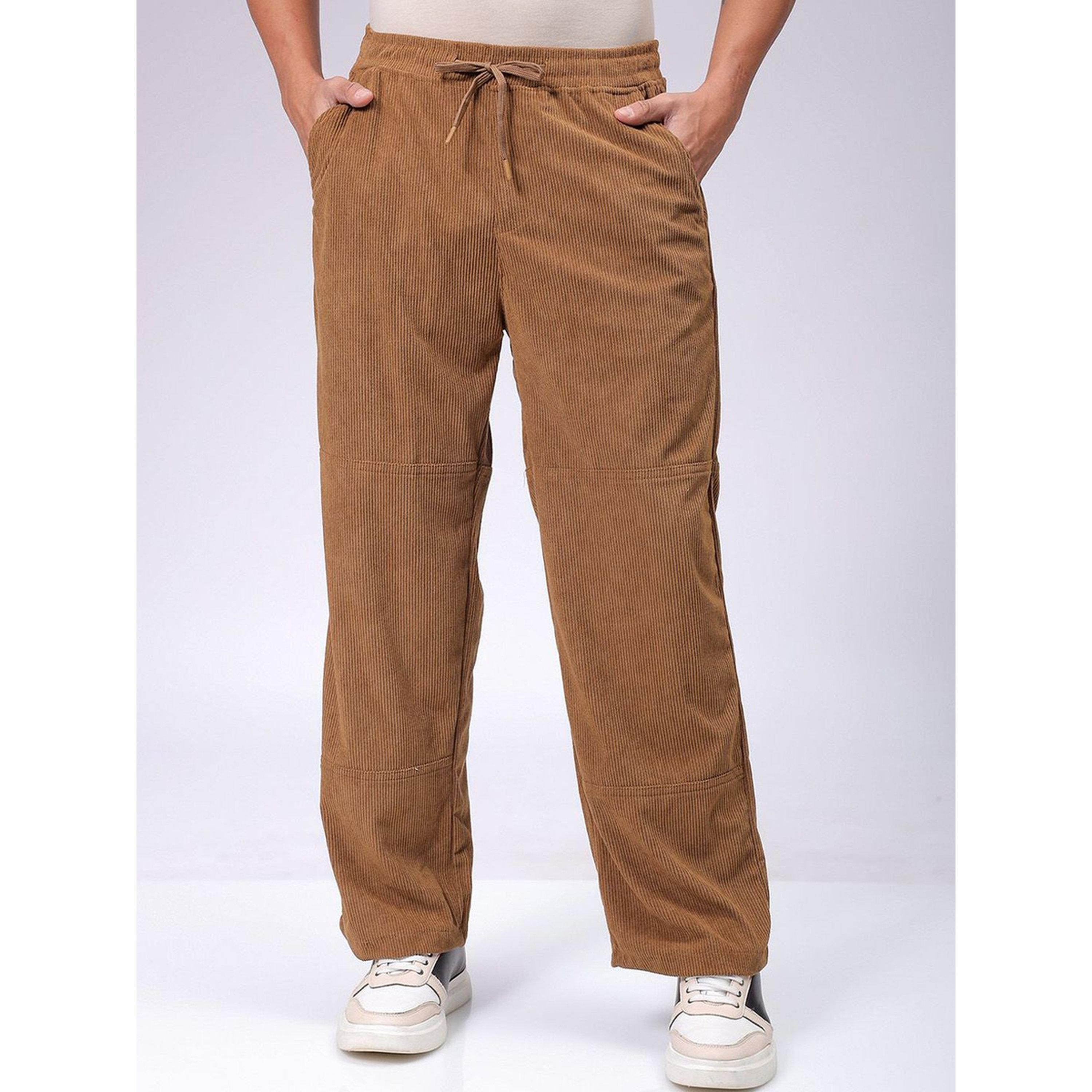جوغر سادة بقصة مريح بخصر متوسط للرجال-men-clothing-joggers-image-1