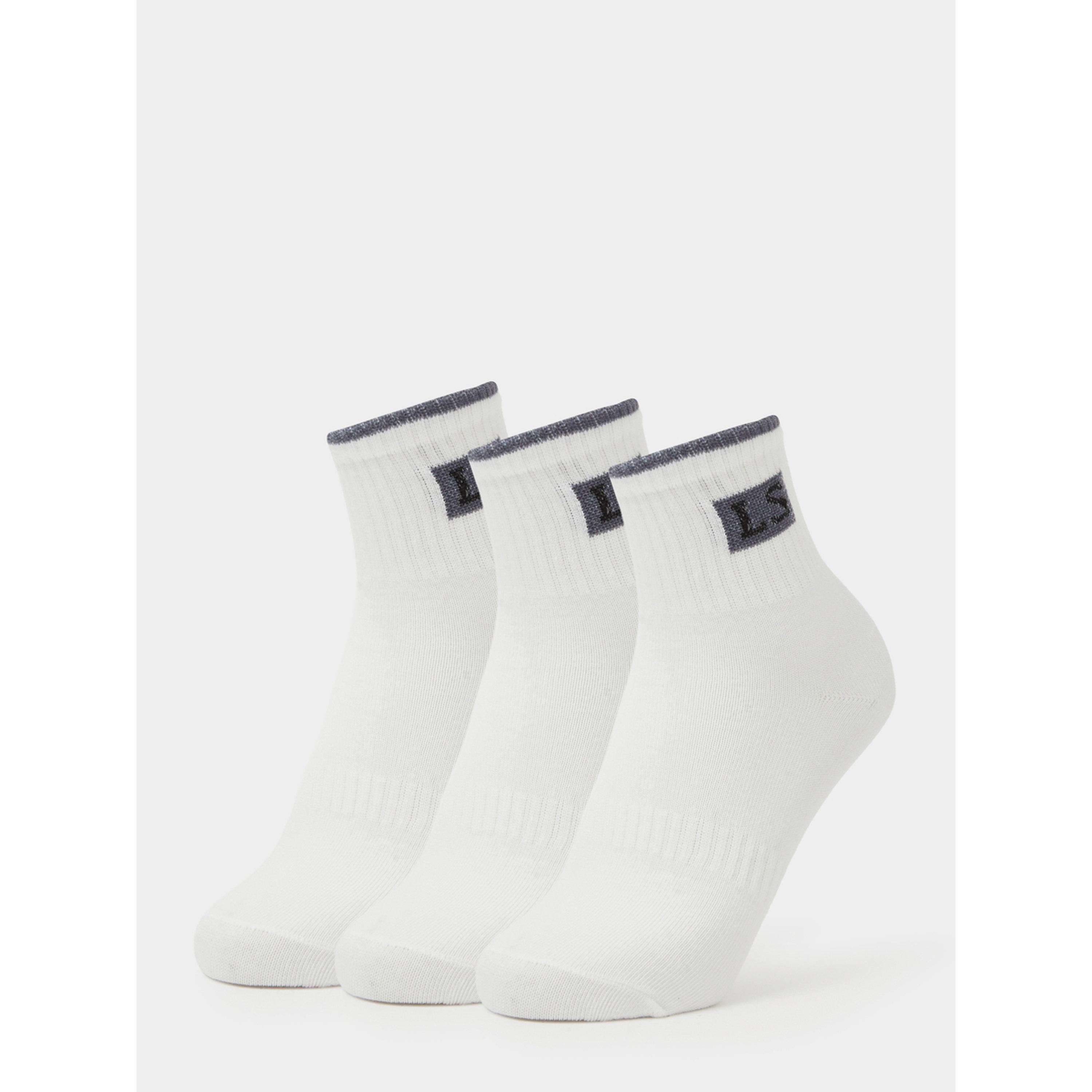 Styli Pack of 3 - Embroidered Detail Ribbed Cuff Quarter Socks-men-socks-image-1