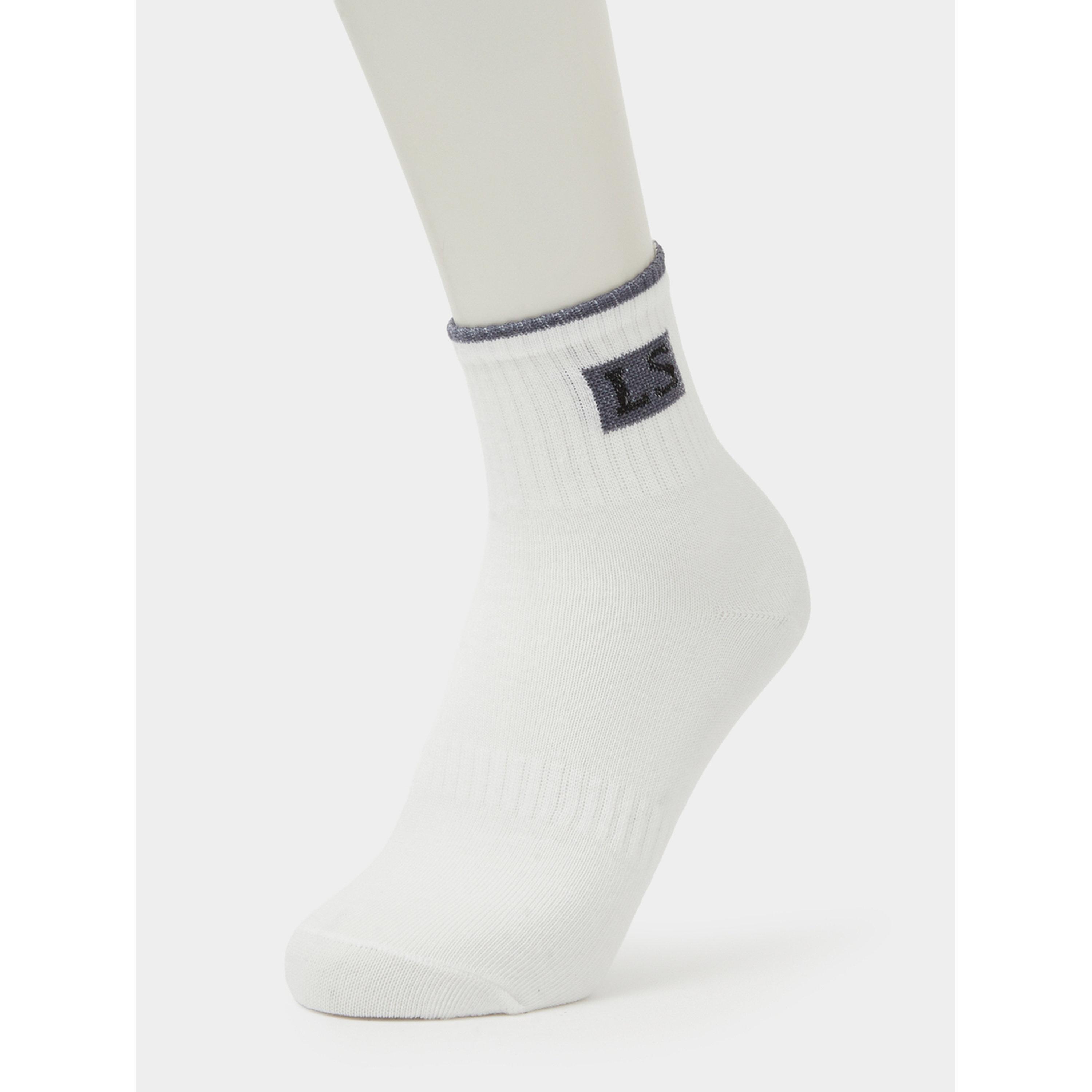 Styli Pack of 3 - Embroidered Detail Ribbed Cuff Quarter Socks-men-socks-image-2