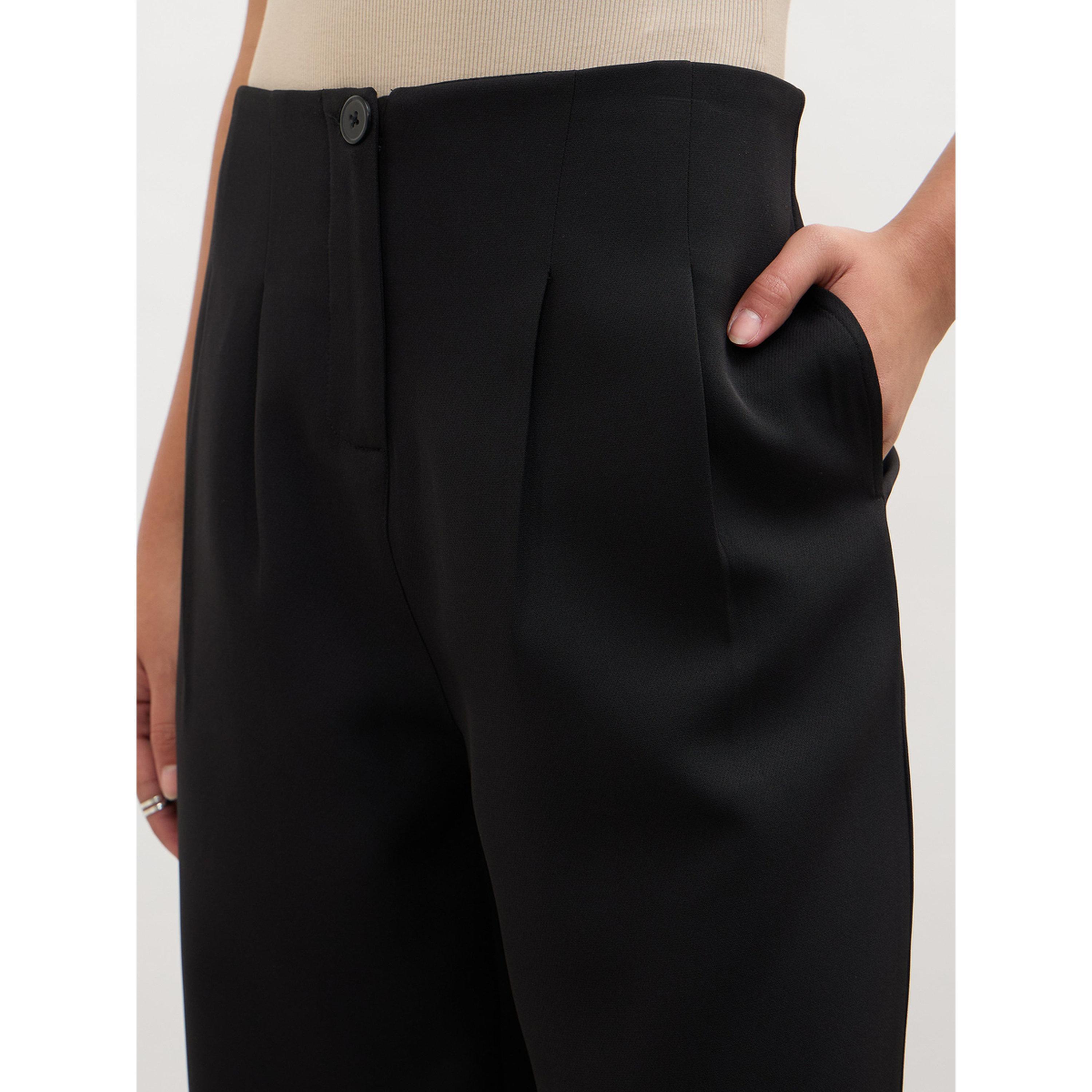 Sassafras X Styli Black Dual-Dart No-Waistband Korean Pants-women-clothing-trousers-image-4