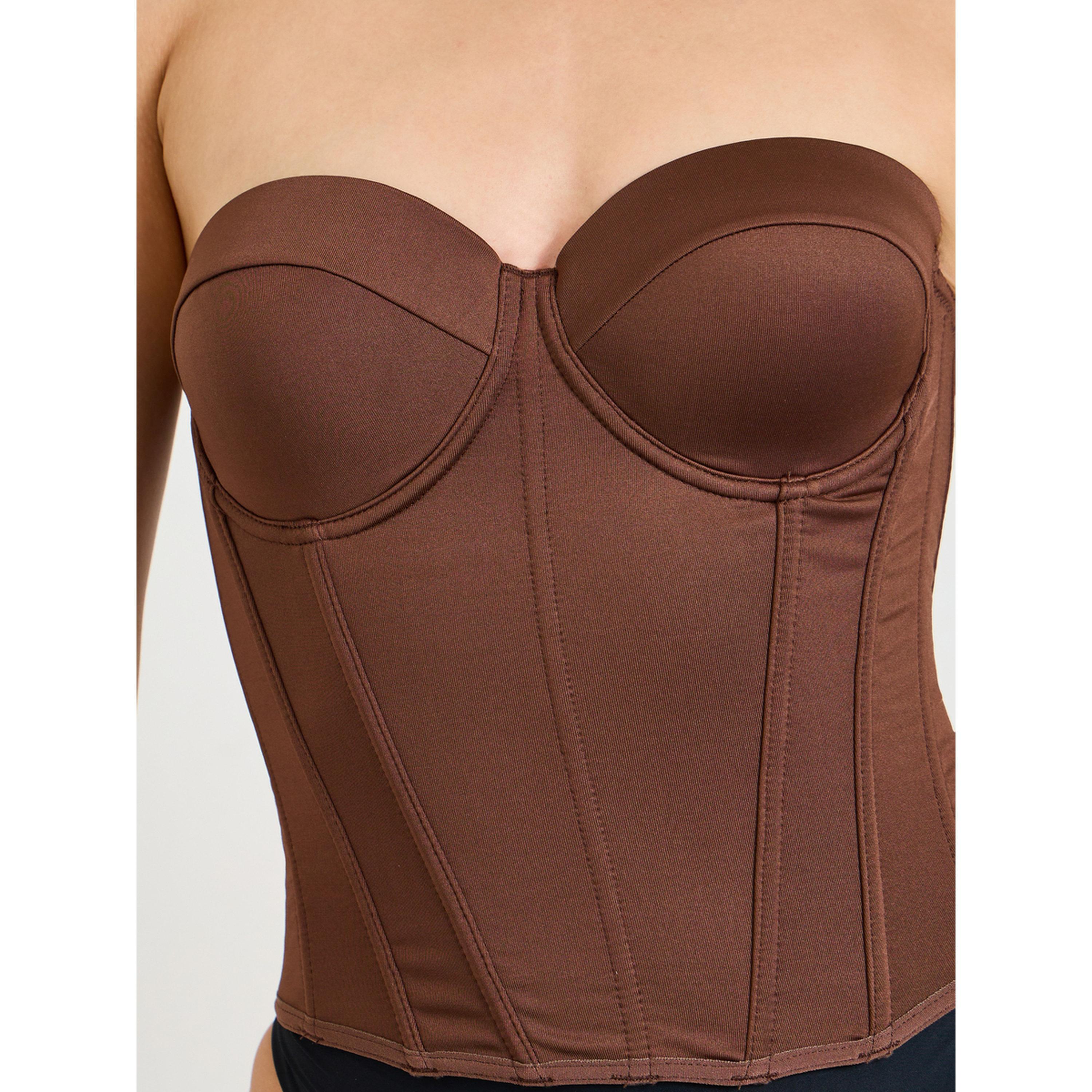 Take Two Coffee Brown Strapless Corset Top-women-clothing-lingerie-corsets-image-6