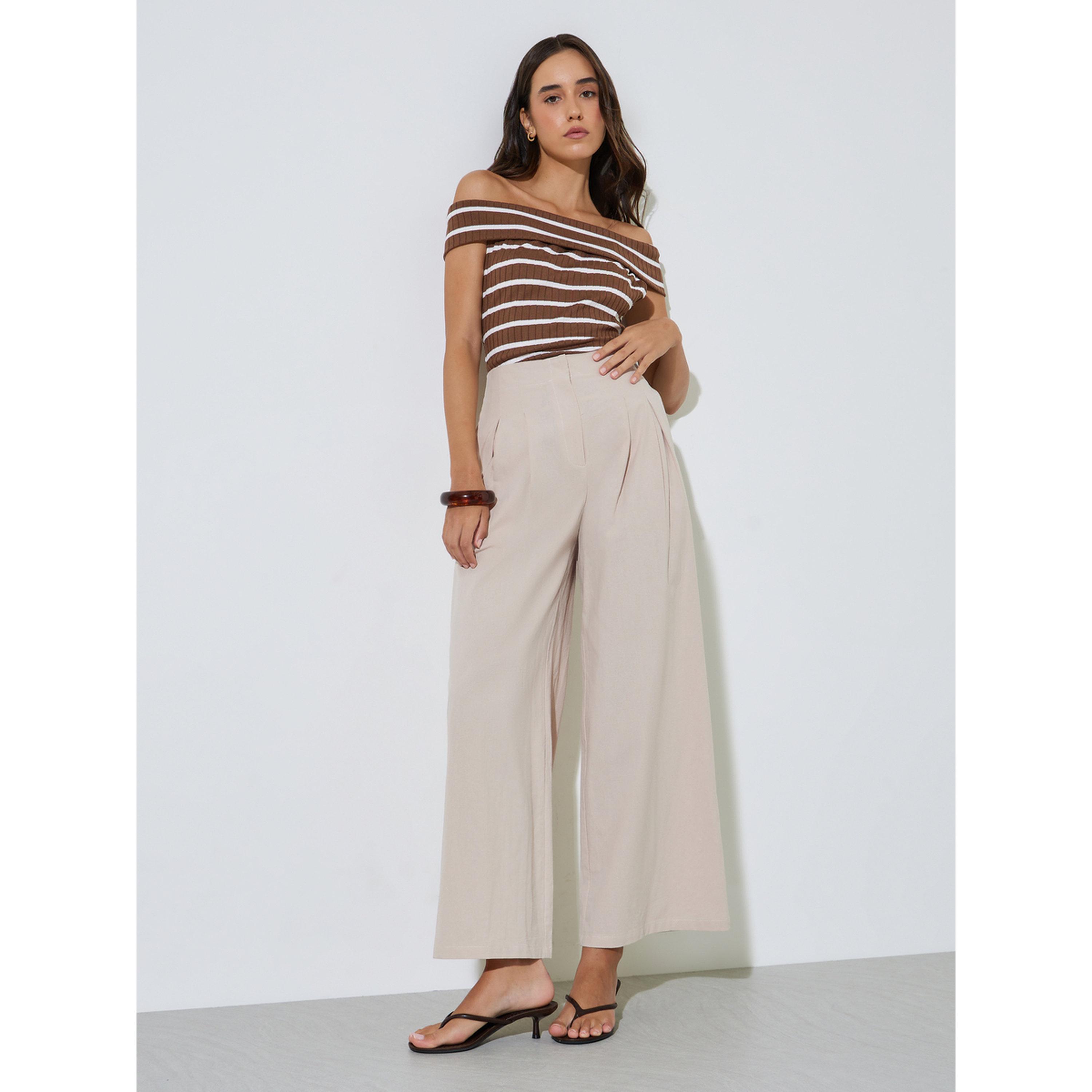 Take Two Beige Wide-Leg Trousers-women-clothing-trousers-image-2