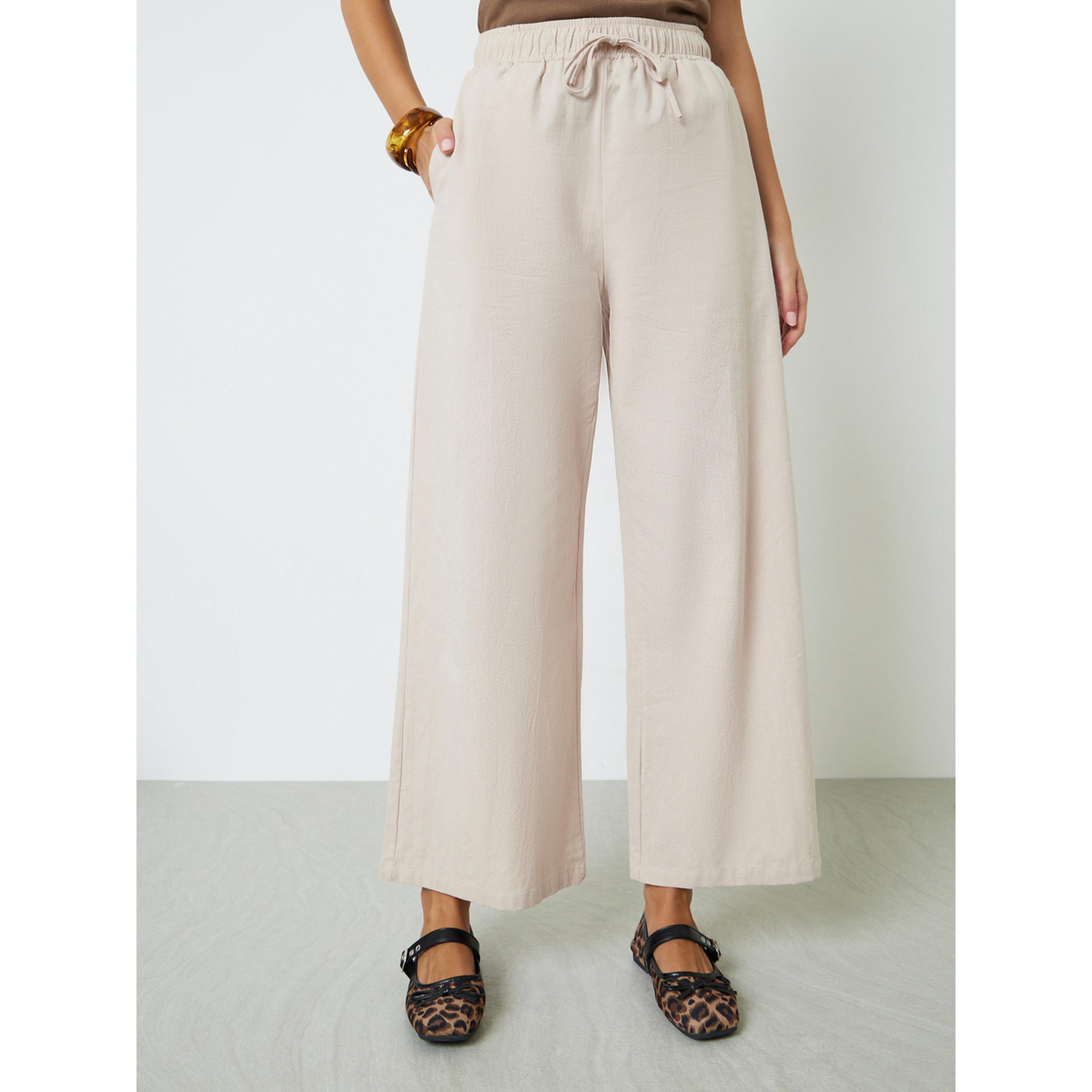 Take Two Beige Wide Leg Pants-women-clothing-joggers-image-1