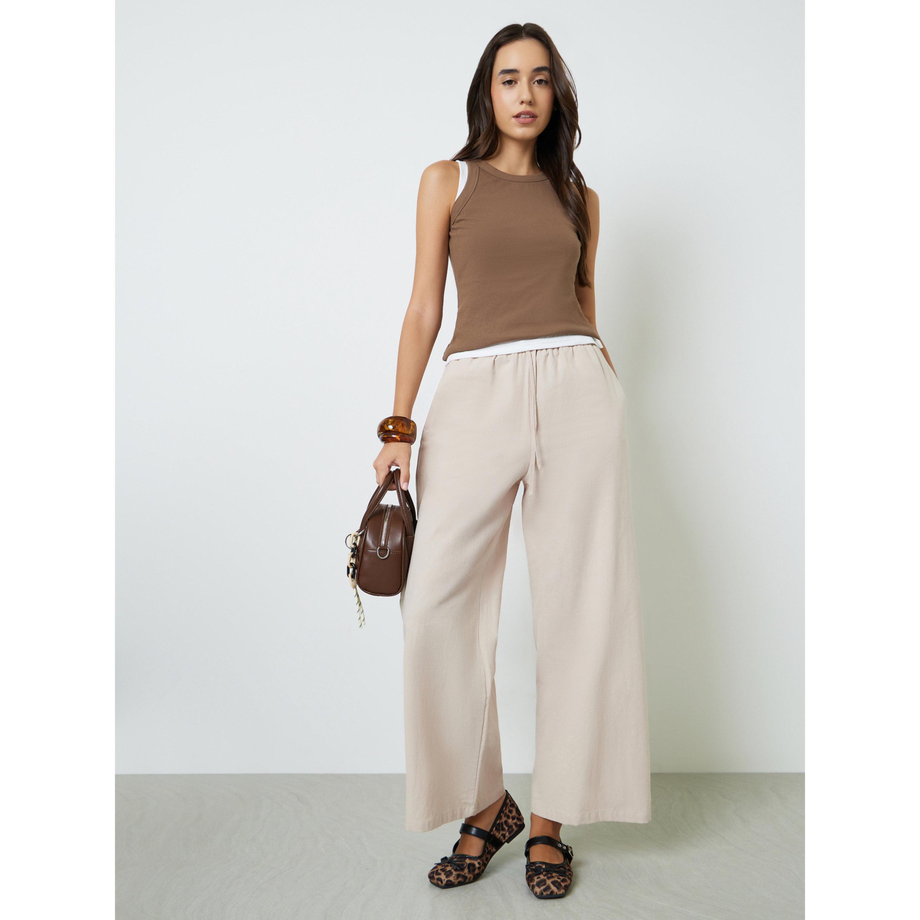 Take Two Beige Wide Leg Pants-women-clothing-joggers-image-2