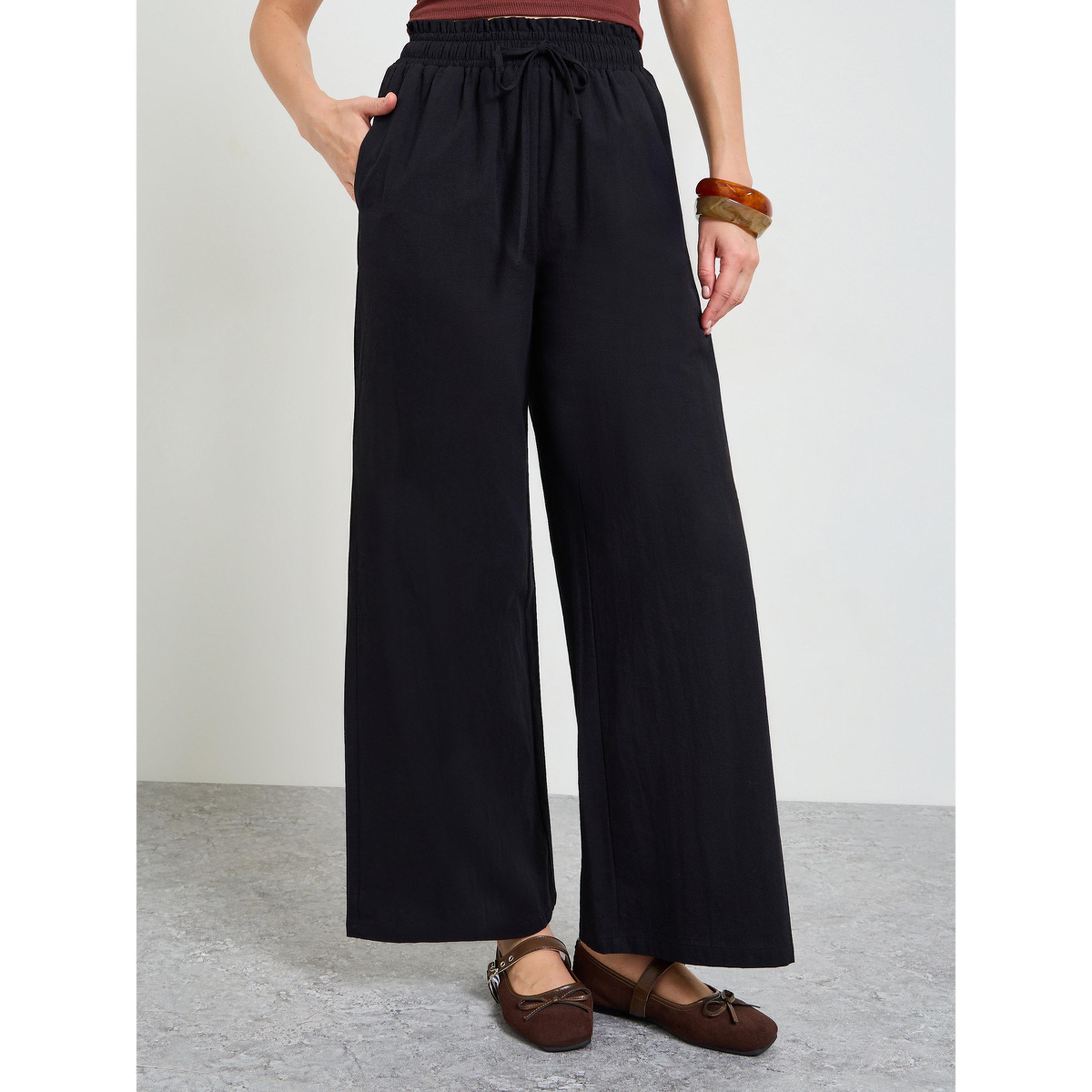 Take Two Black Wide-Leg Trousers-women-clothing-joggers-image-1