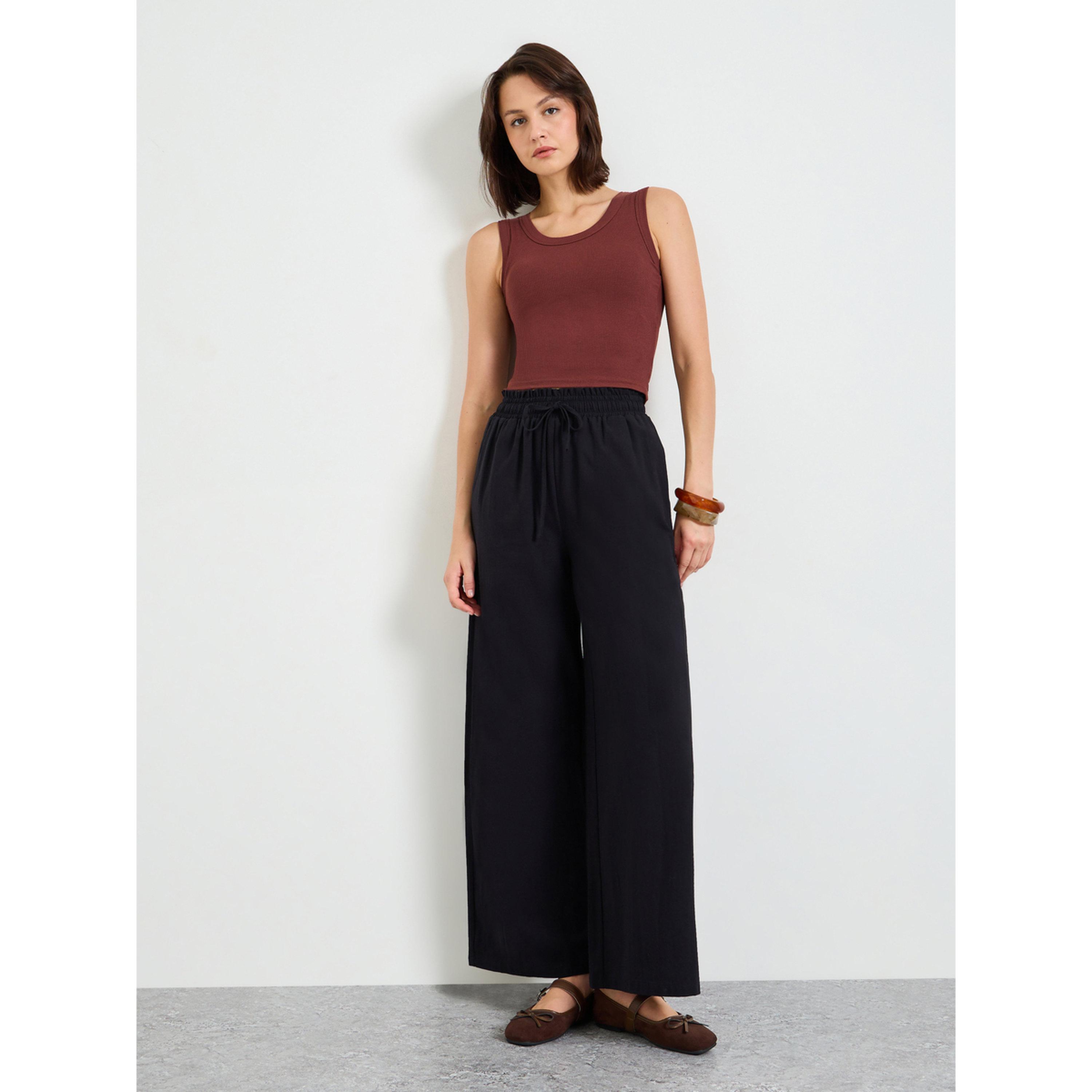 Take Two Black Wide-Leg Trousers-women-clothing-joggers-image-2
