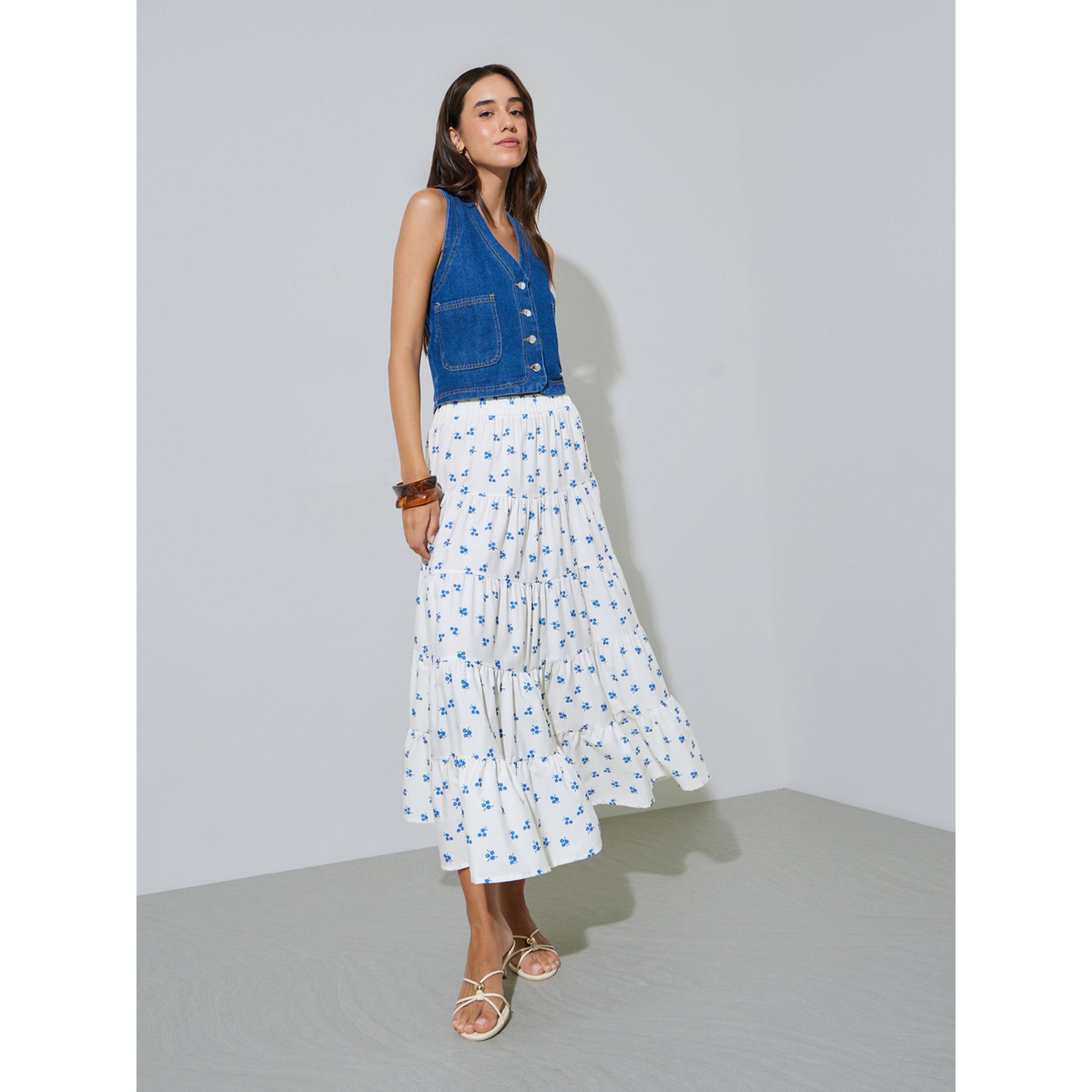 تنورة ميدي متدرجة وطبعة أزهار-women-clothing-skirts-image-3