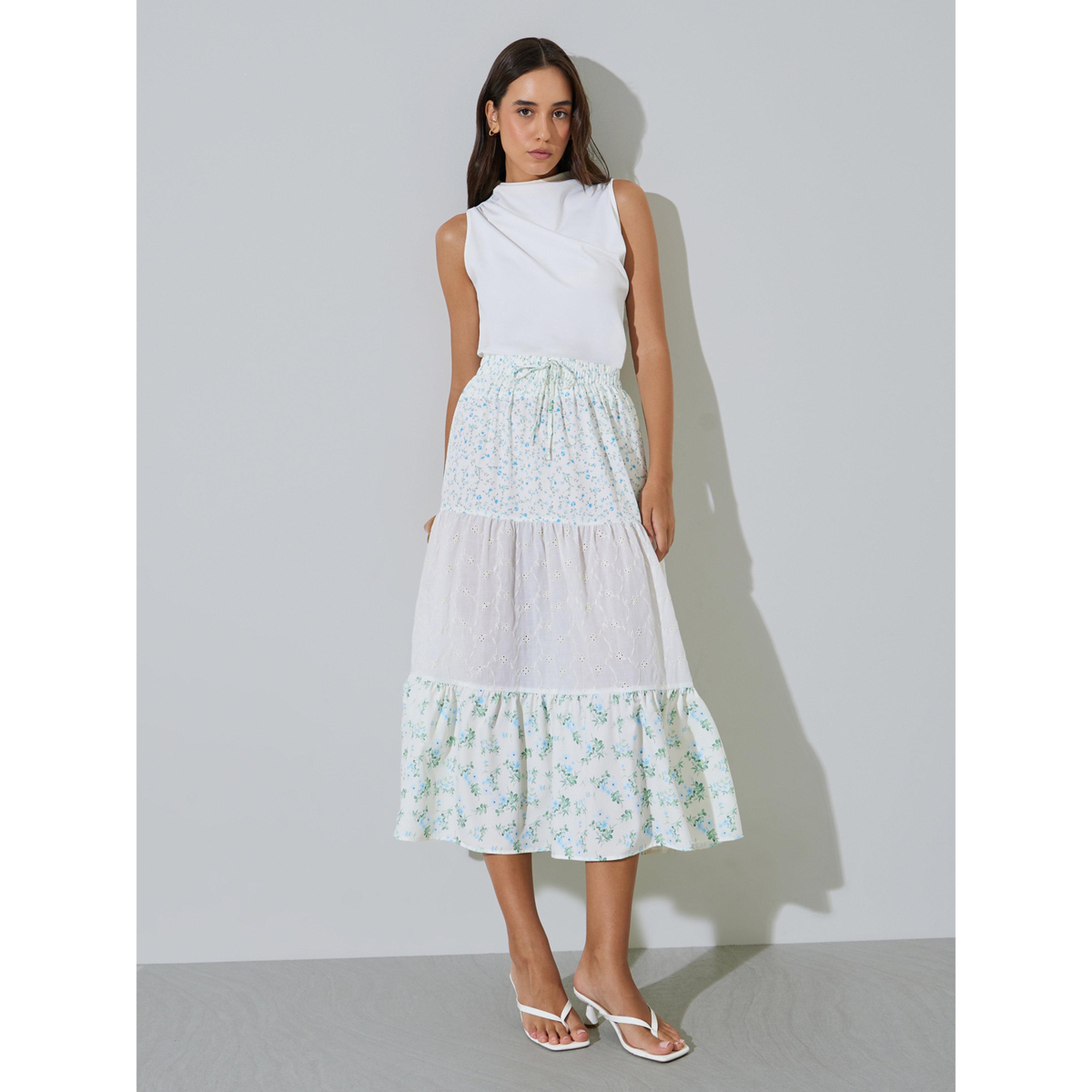 Take Two Floral Tiered Eyelet Midi Skirt-women-clothing-skirts-image-2