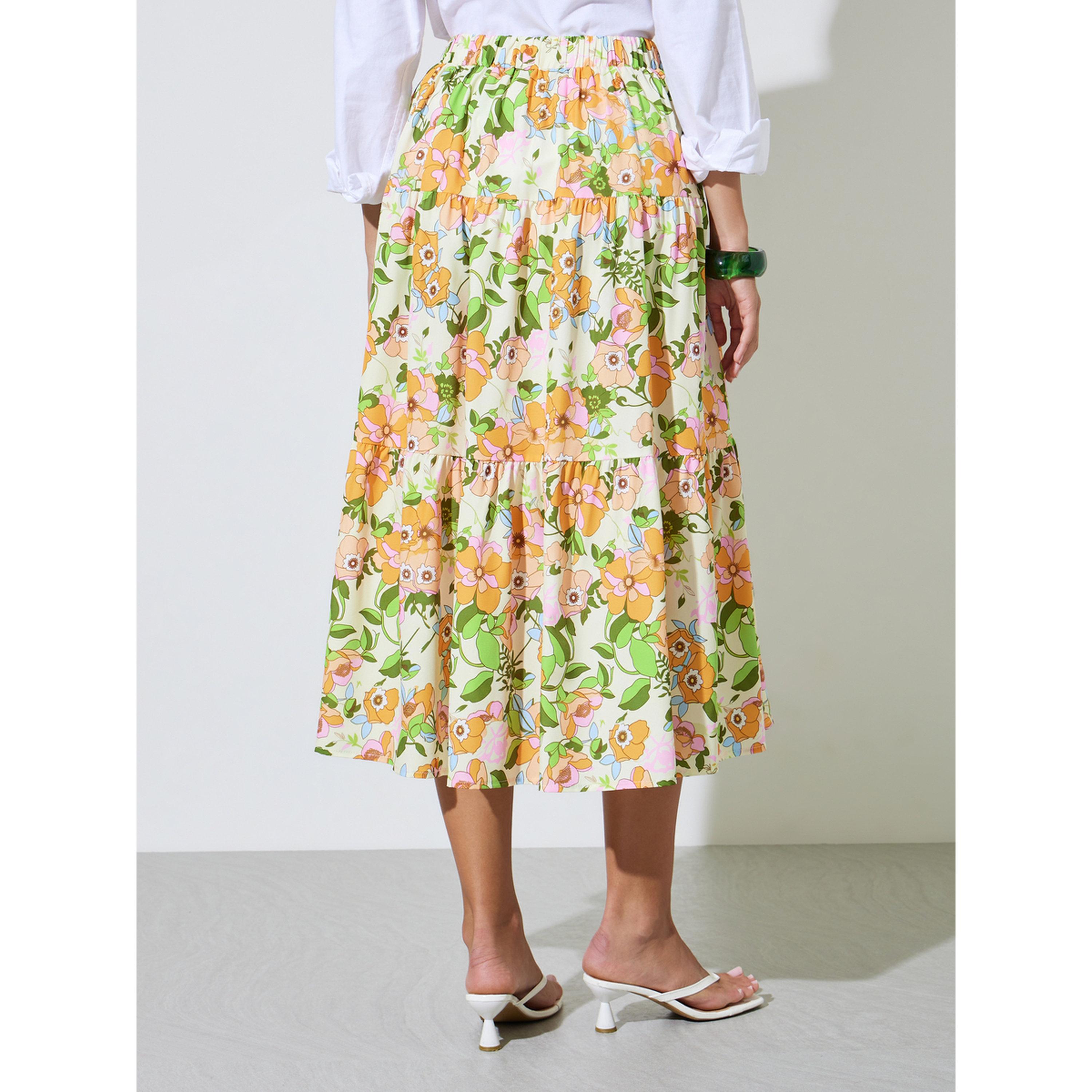 تنورة ميدي وطبعة أزهار متعددة الألوان-women-clothing-skirts-image-4