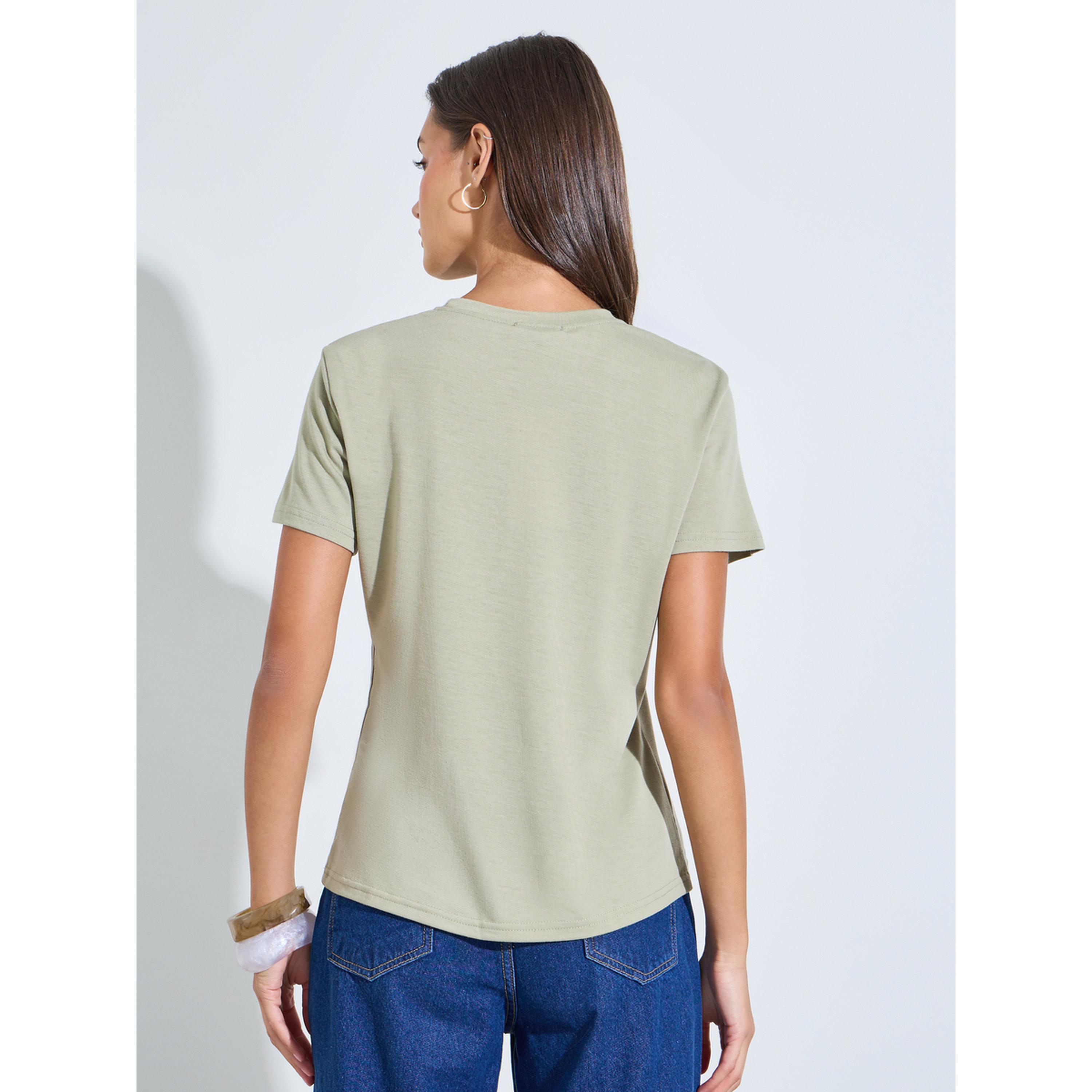Styli Green Embroidered Short Sleeves Regular Fit T-Shirt-women-clothing-tshirts-image-3