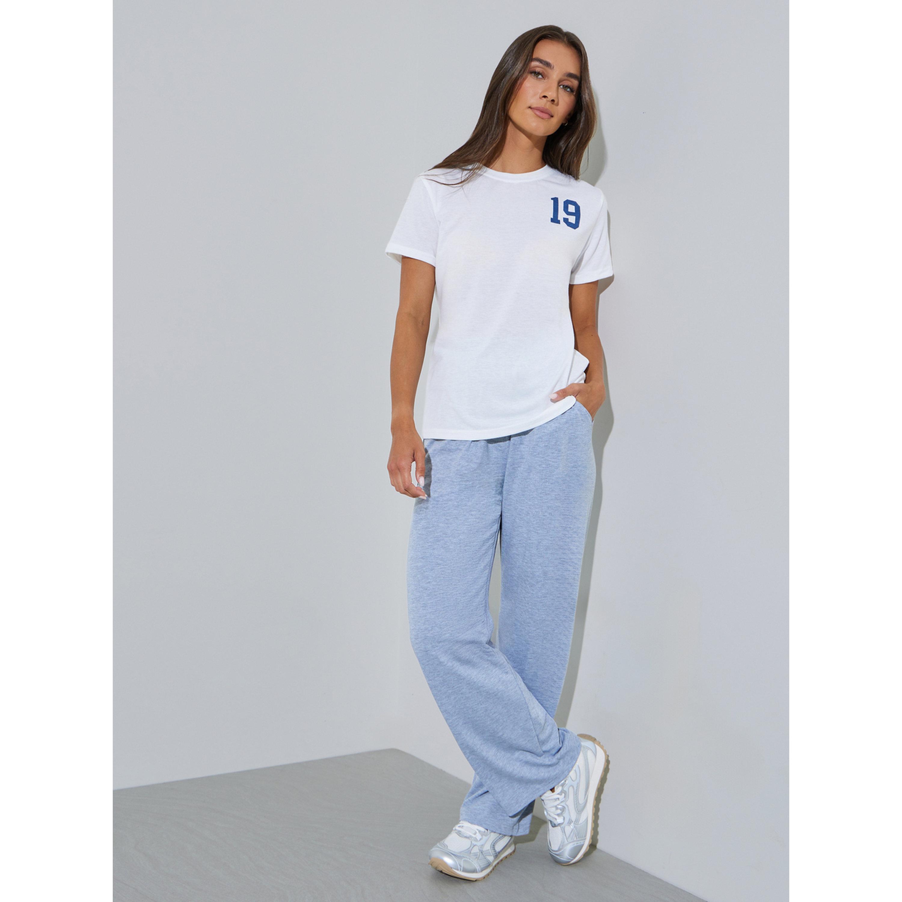 Styli White Graphic Print Short Sleeves T-Shirt-women-clothing-tshirts-image-2