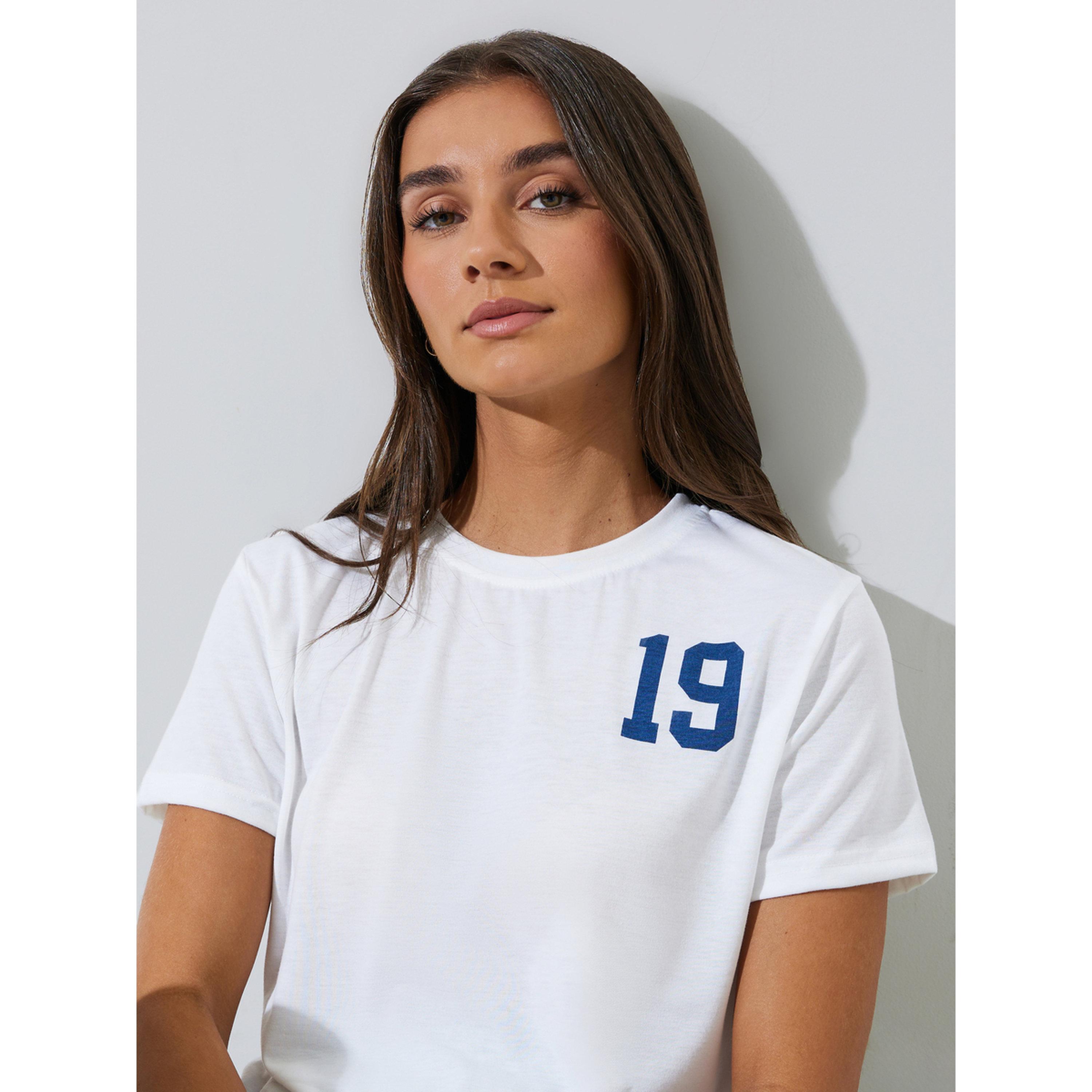 Styli White Graphic Print Short Sleeves T-Shirt-women-clothing-tshirts-image-3