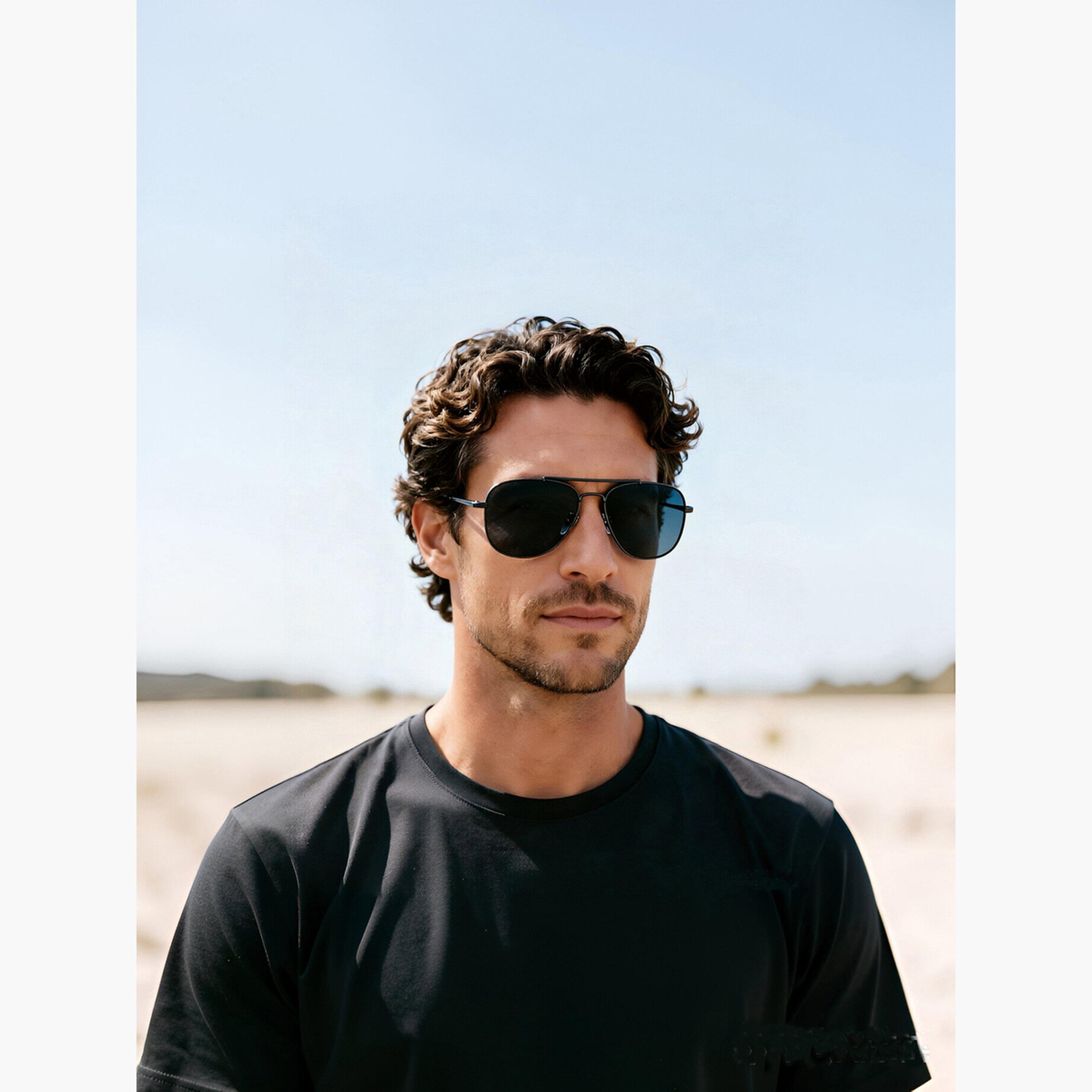 نظارة شمسية أفياتور مستقطبة مع حماية من الأشعة فوق البنفسجية باللون الأسود للرجال-men-sunglasses-image-6