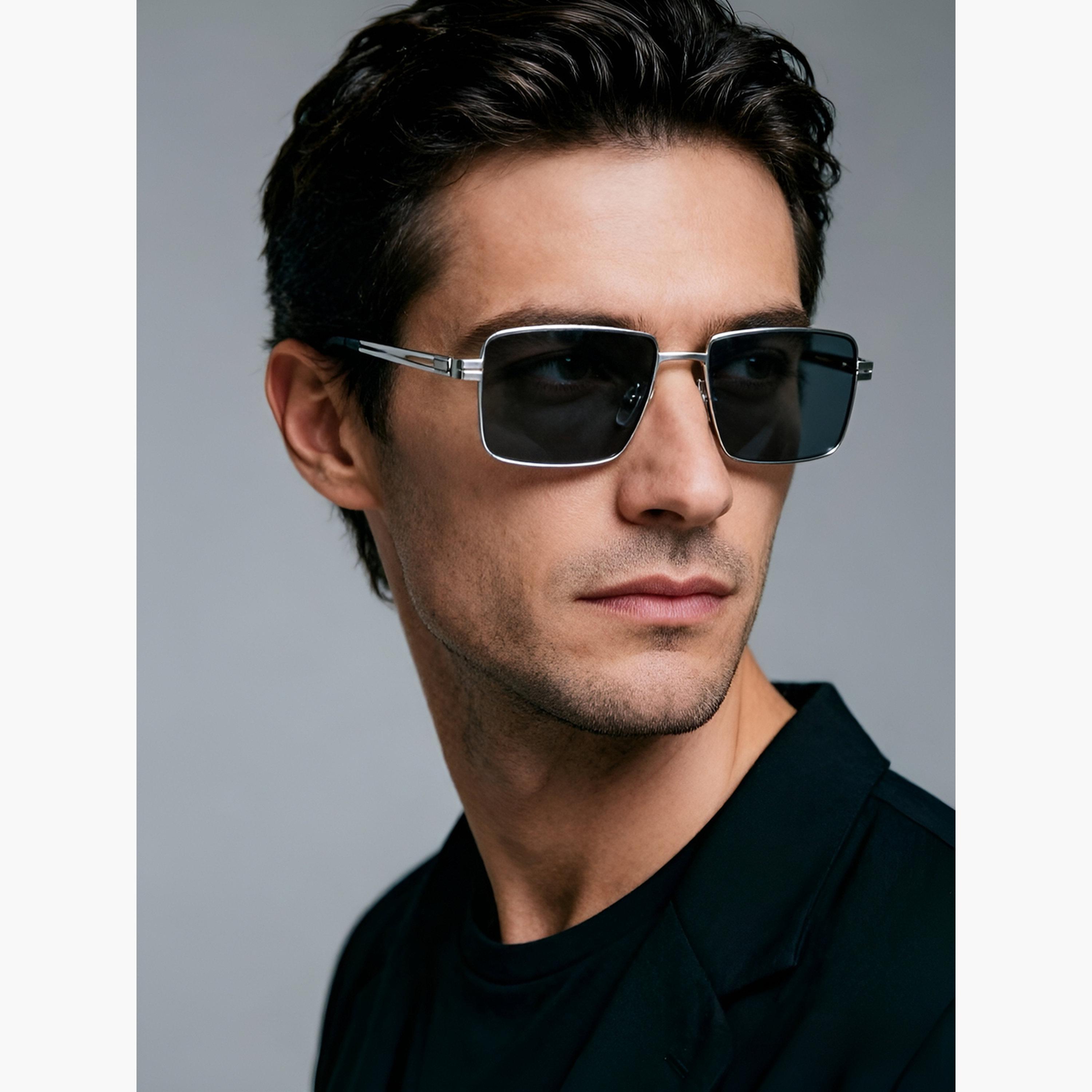 نظارة شمسية بإطار مربع باللون الفضي للرجال-men-sunglasses-image-4