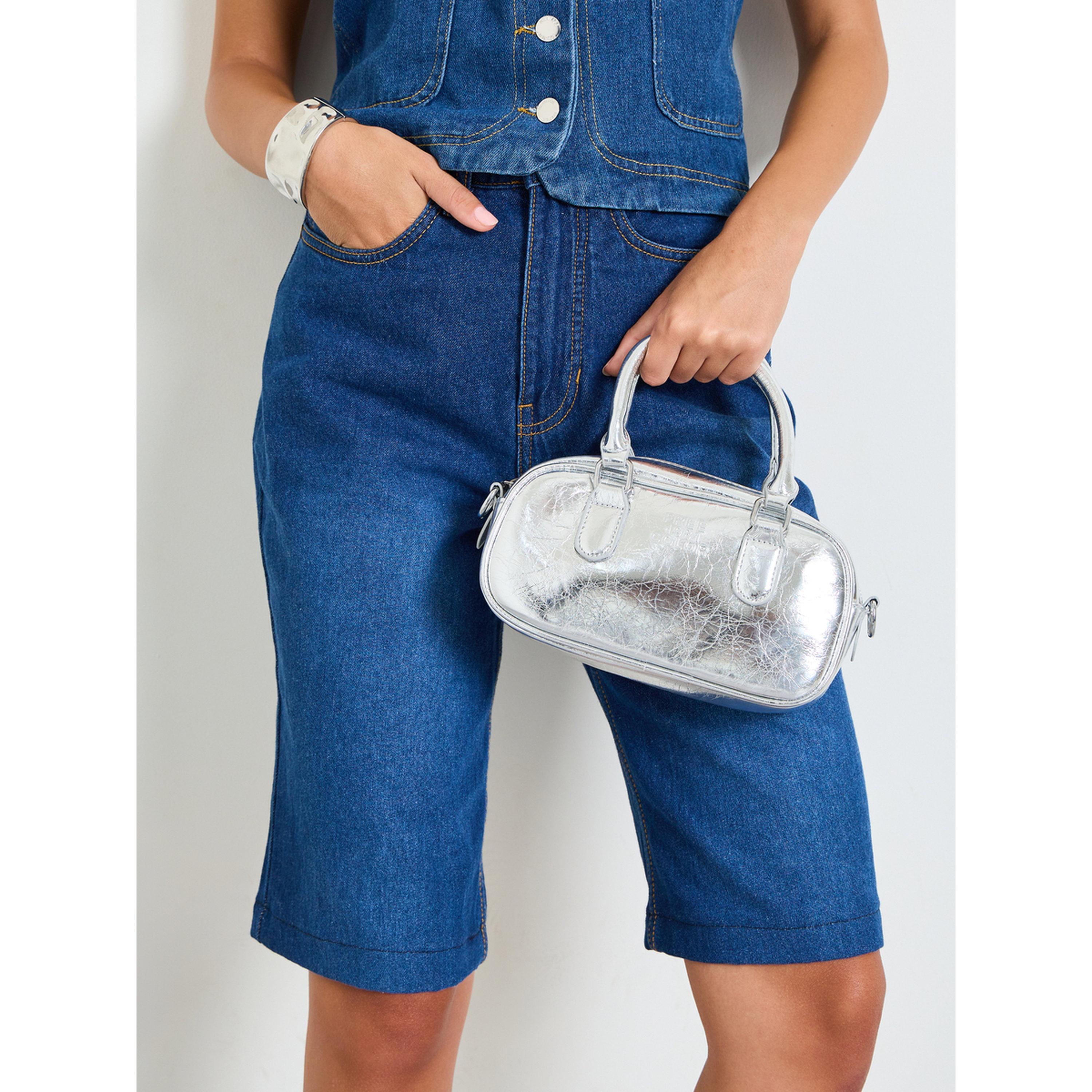 Styli Metallic Silver Mini Hand Bag-women-bagsandwallets-handbags-image-2