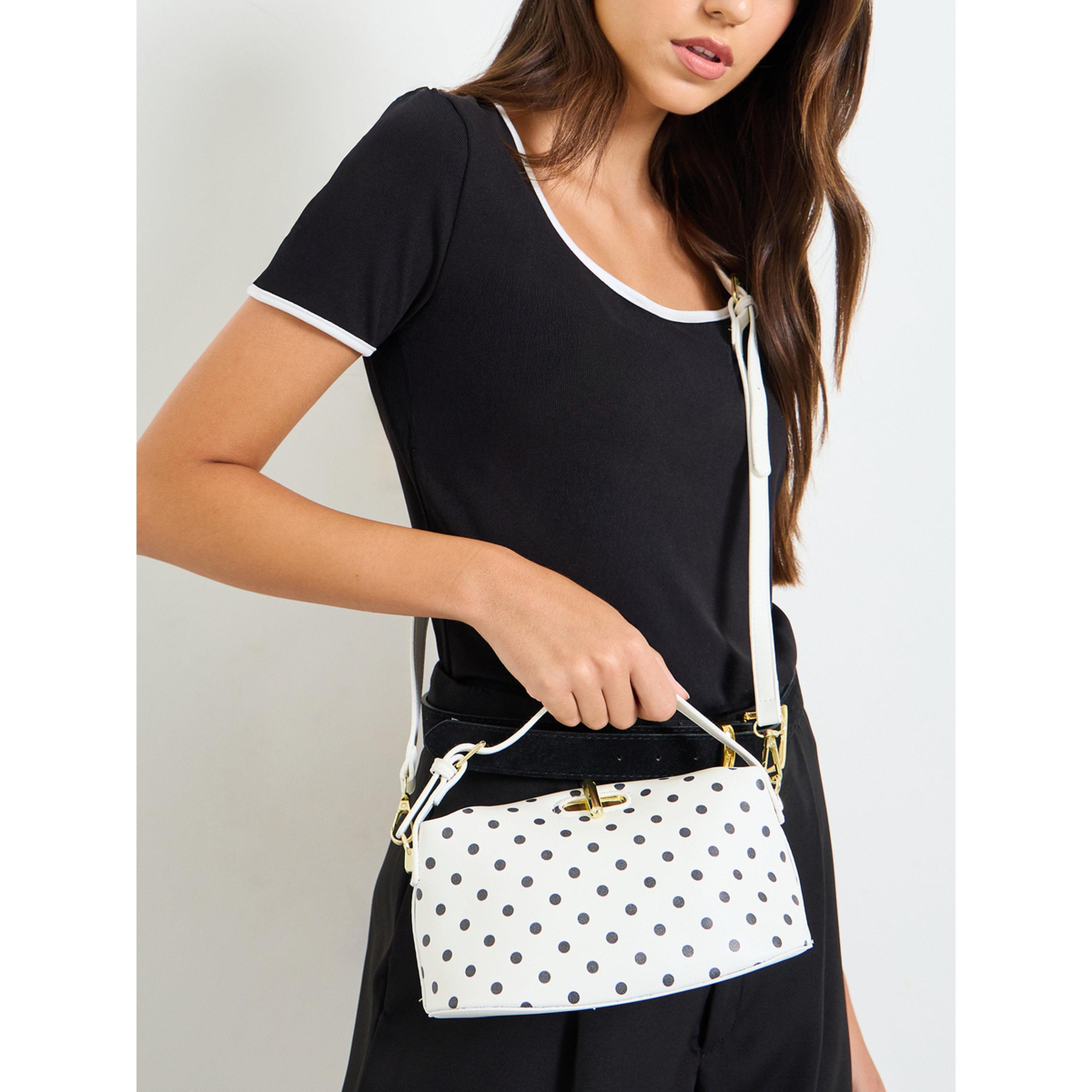 Styli White Polka Dot Crossbody Bag-women-bagsandwallets-handbags-image-2