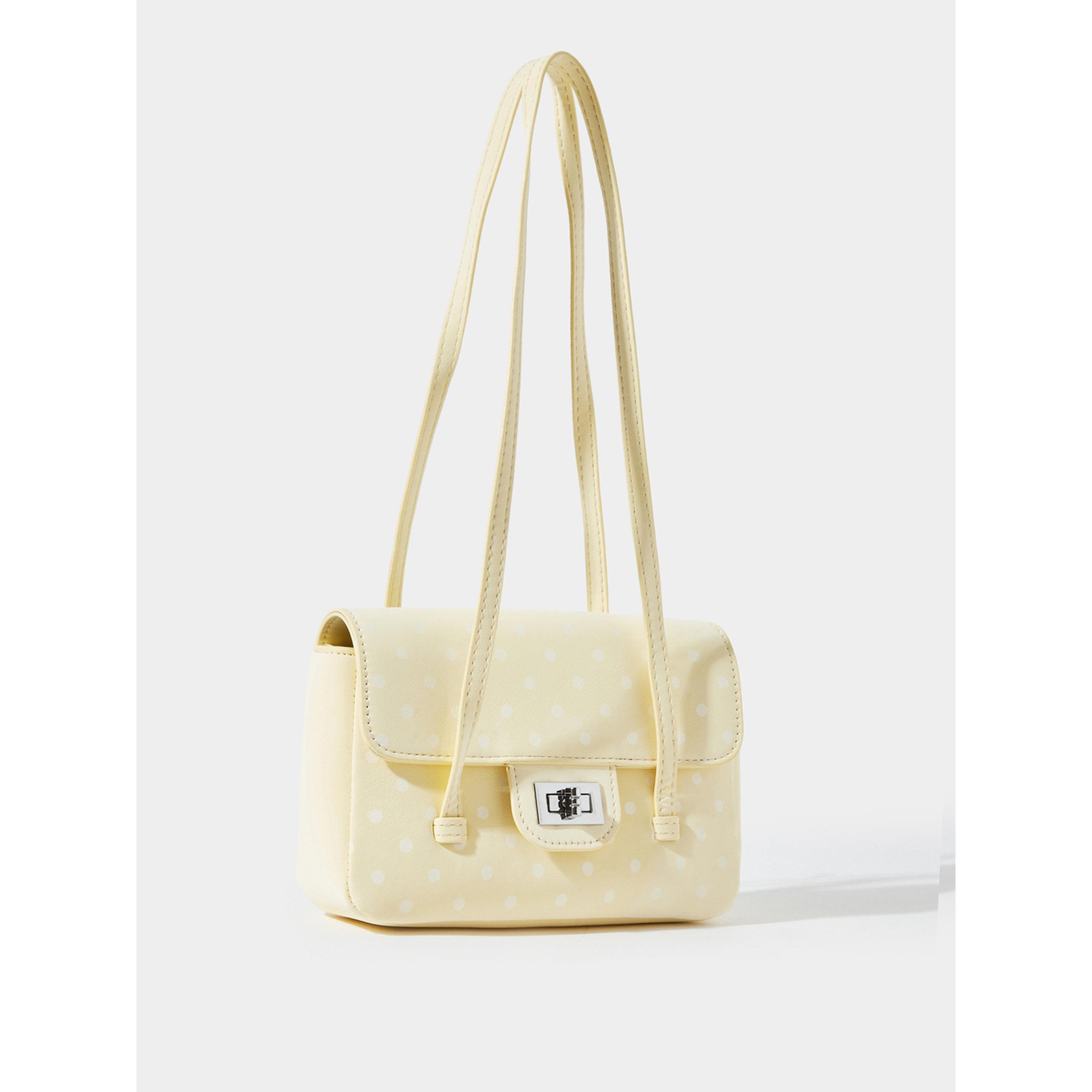 Styli Yellow Polka Dot Shoulder Bag-women-bagsandwallets-handbags-image-1