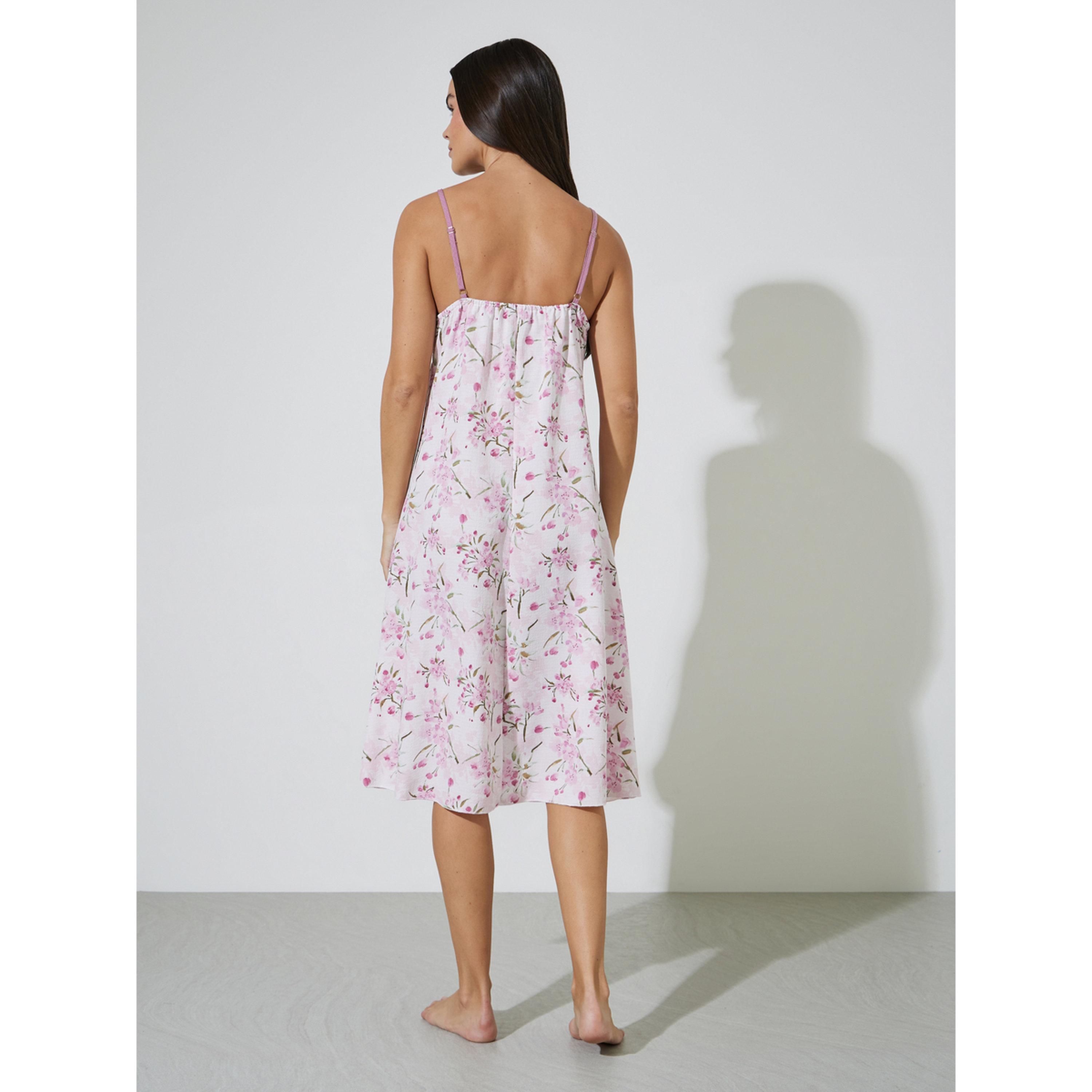 Styli Pack of 2 - Ditsy Floral V Neck Slip Dress and Robe Set-women-clothing-nightwear-robes-image-5