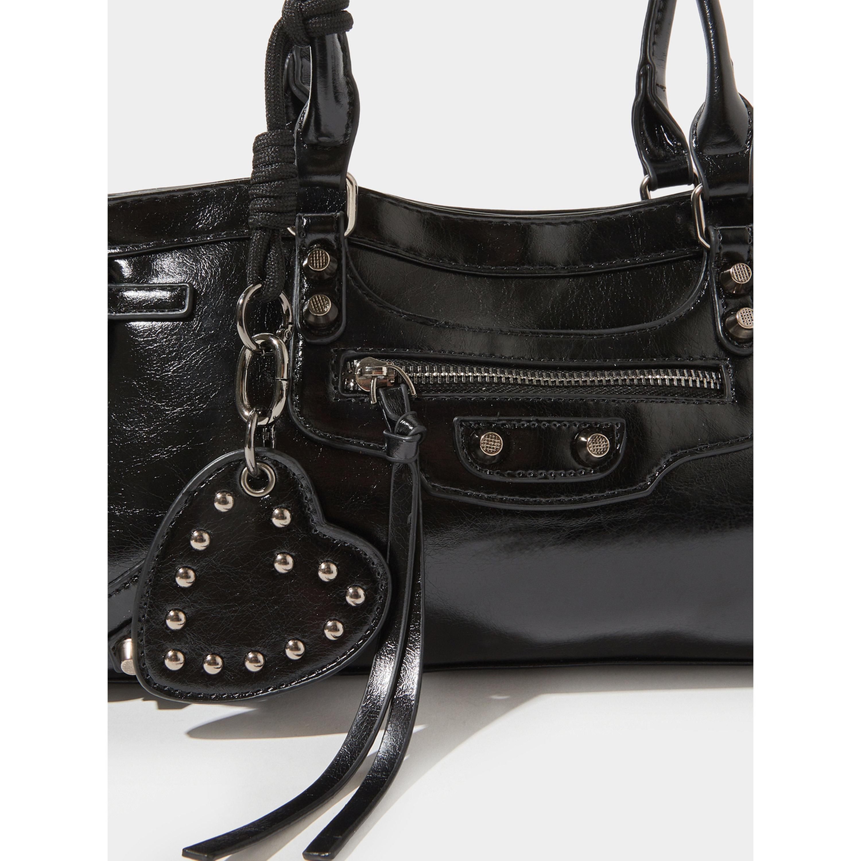 Styli Black City Bag with Studded Heart Charm-women-bagsandwallets-handbags-image-4