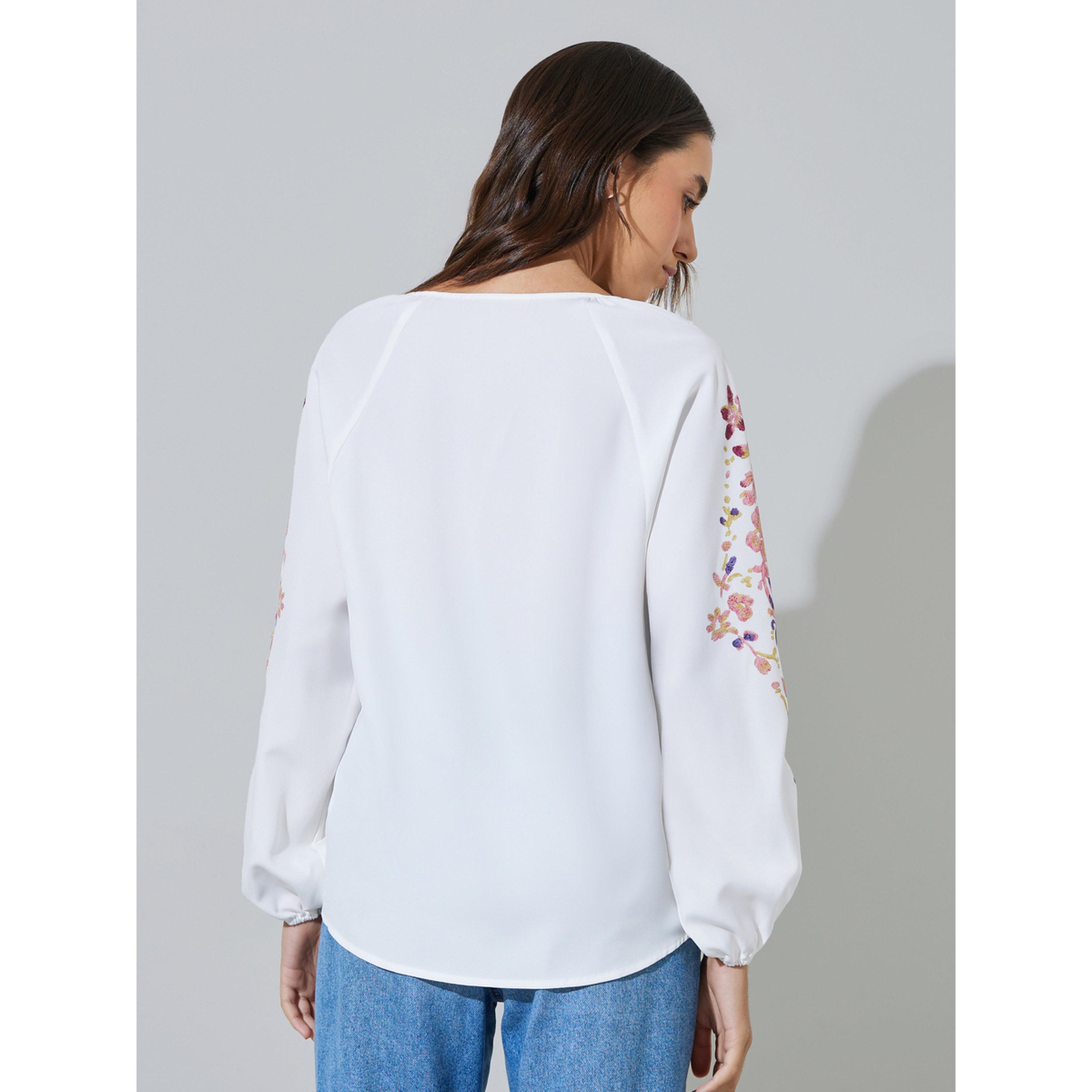 Take Two White Embroidered Long Sleeve Top-women-clothing-shirtsandblouses-blouses-image-4