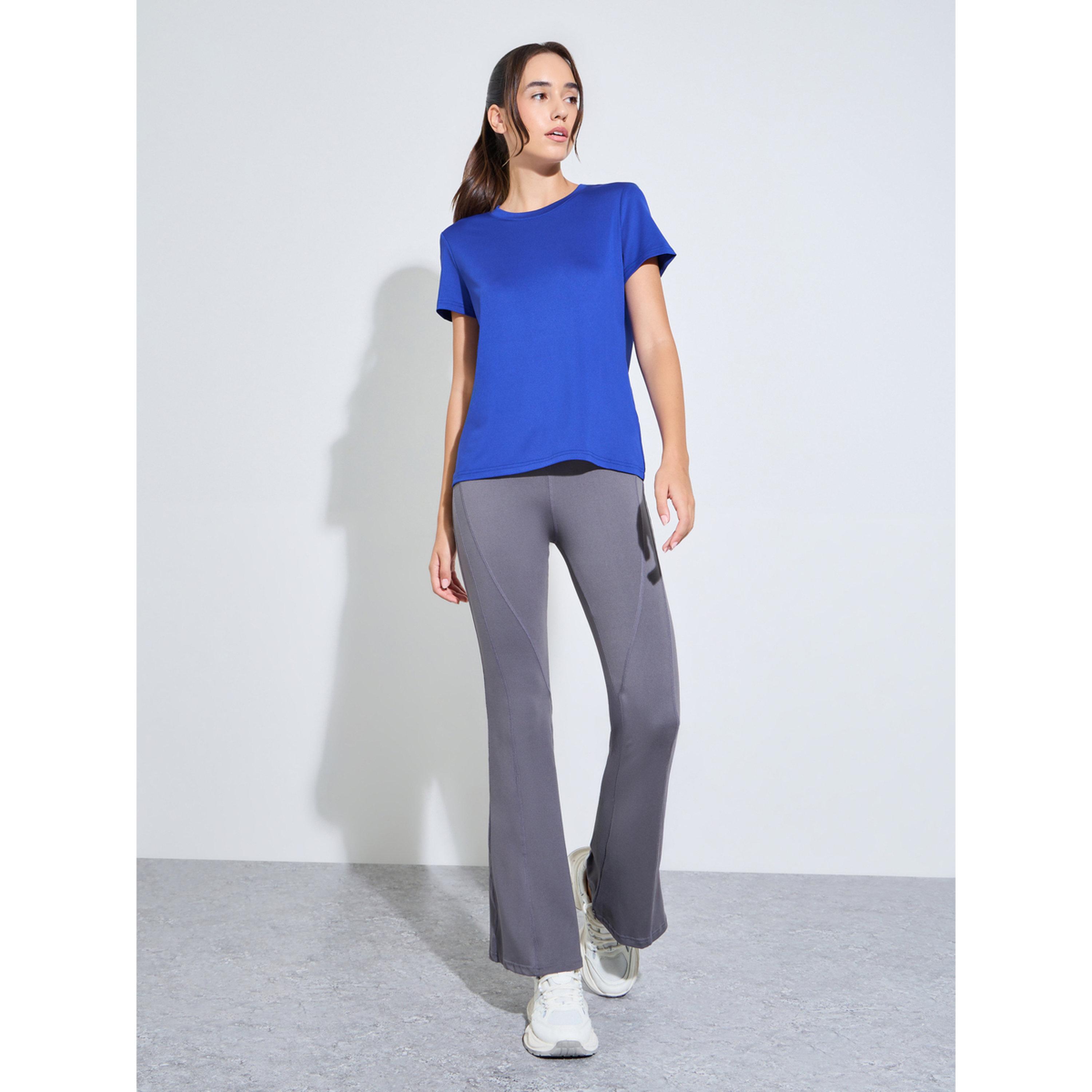 Styli Blue Basic Round Neck Short Sleeve Top-sports-women-clothing-tshirtsandvests-image-2