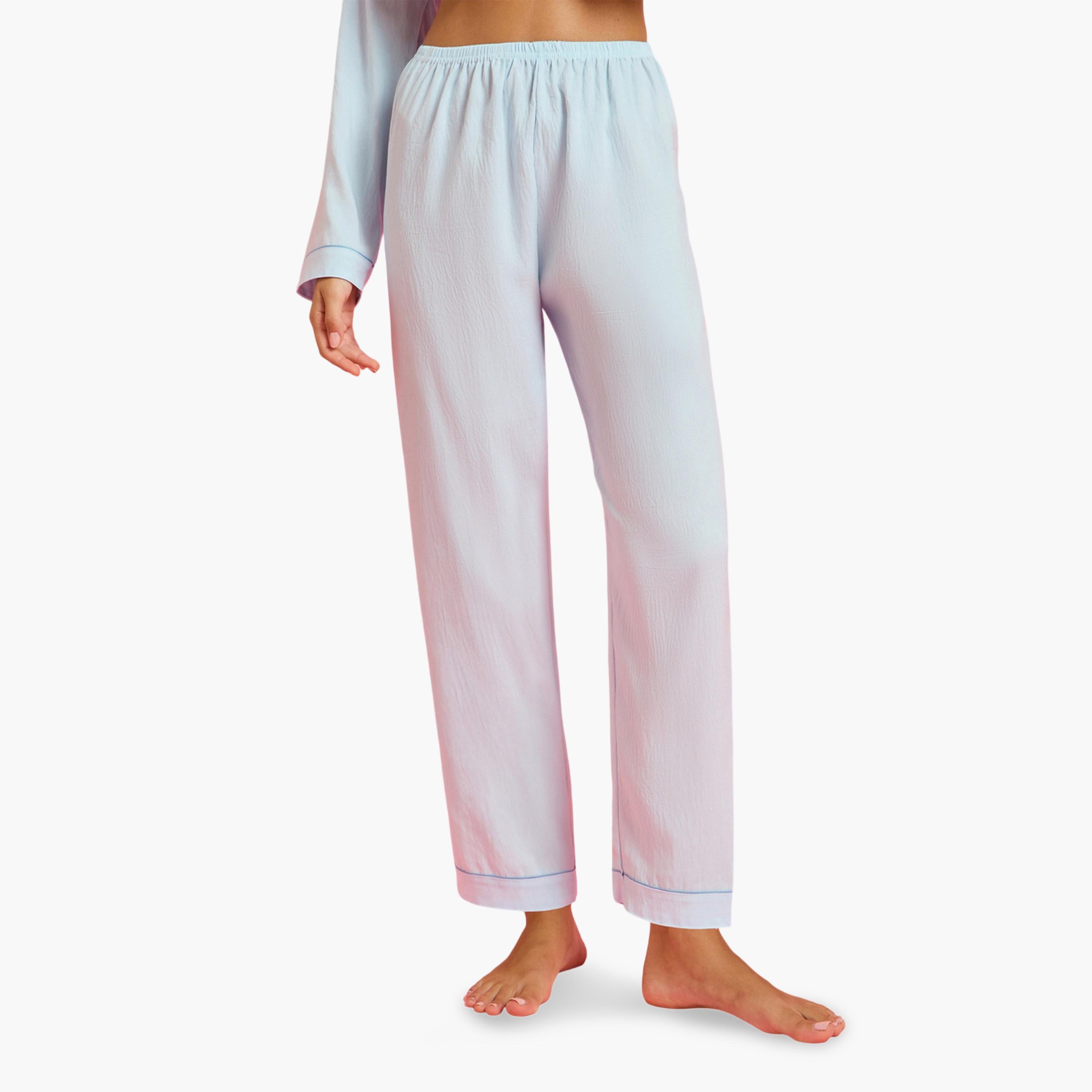 Styli Blue Cat Graphic Shirt and Pyjama Set-women-clothing-nightwear-pyjamas-longsets-image-4