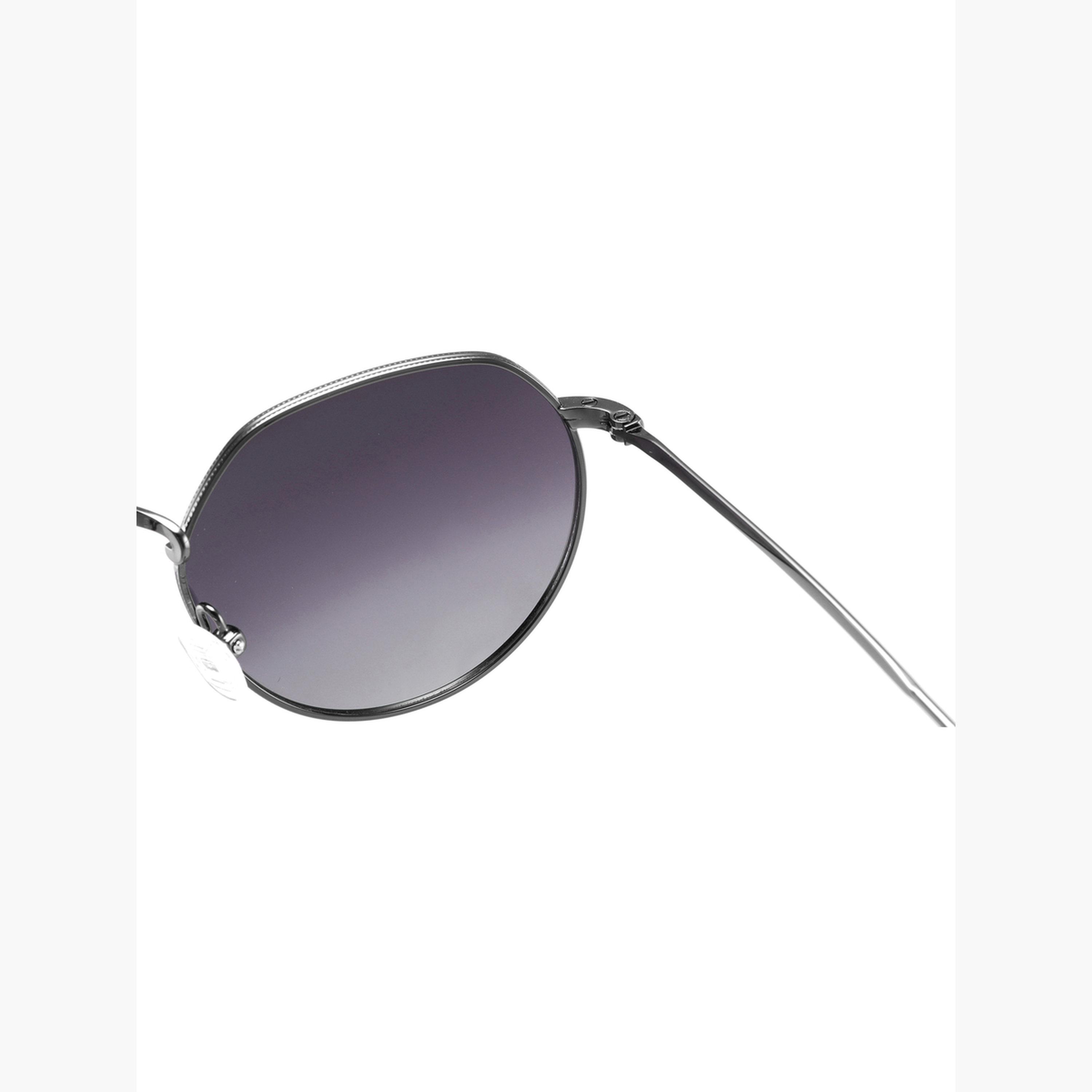 نظارة شمسية بإطار دائري مع حماية من الأشعة فوق البنفسجية باللون الأسود للرجال-men-sunglasses-image-3