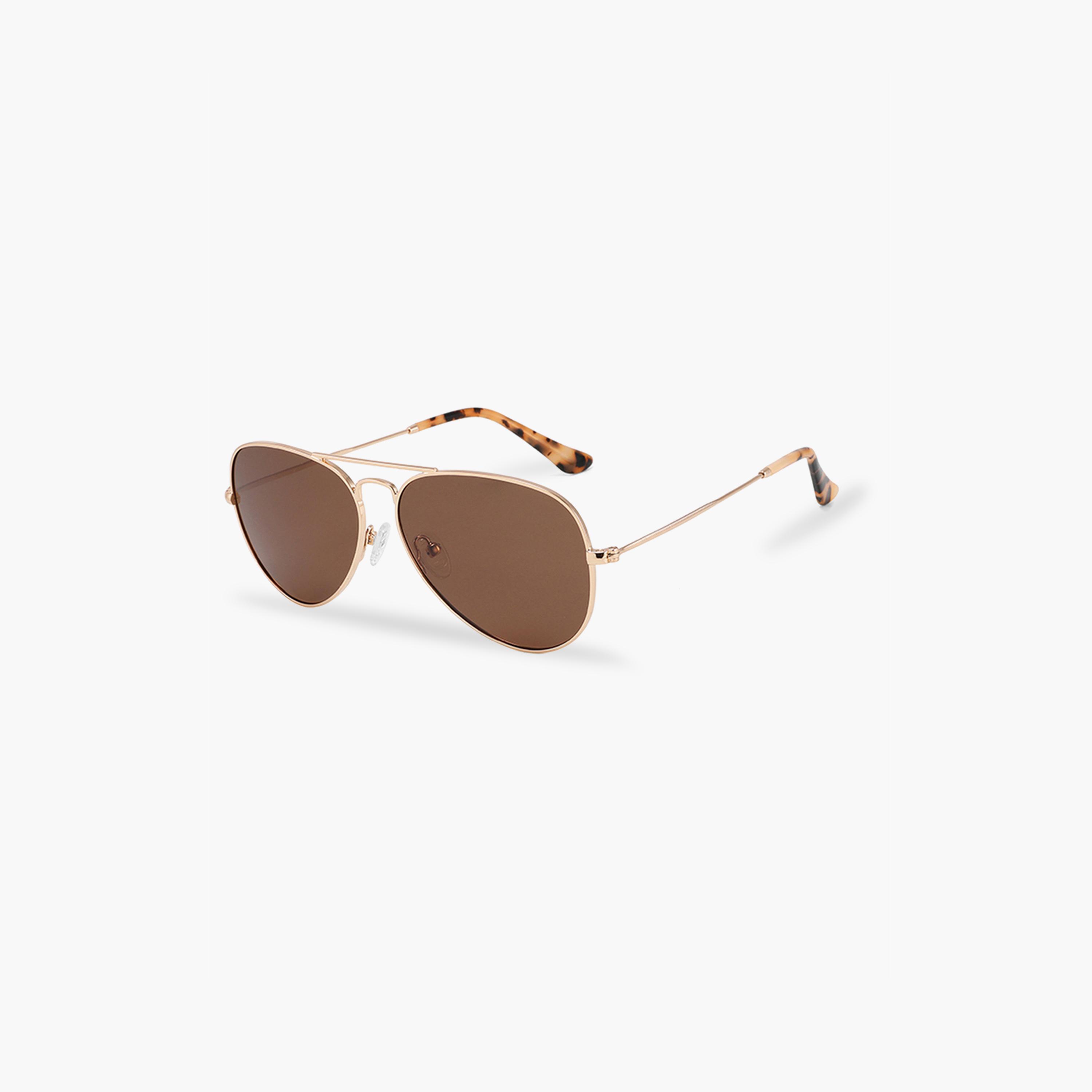 نظارة شمسية أفياتور باللون الذهبي-men-sunglasses-image-1