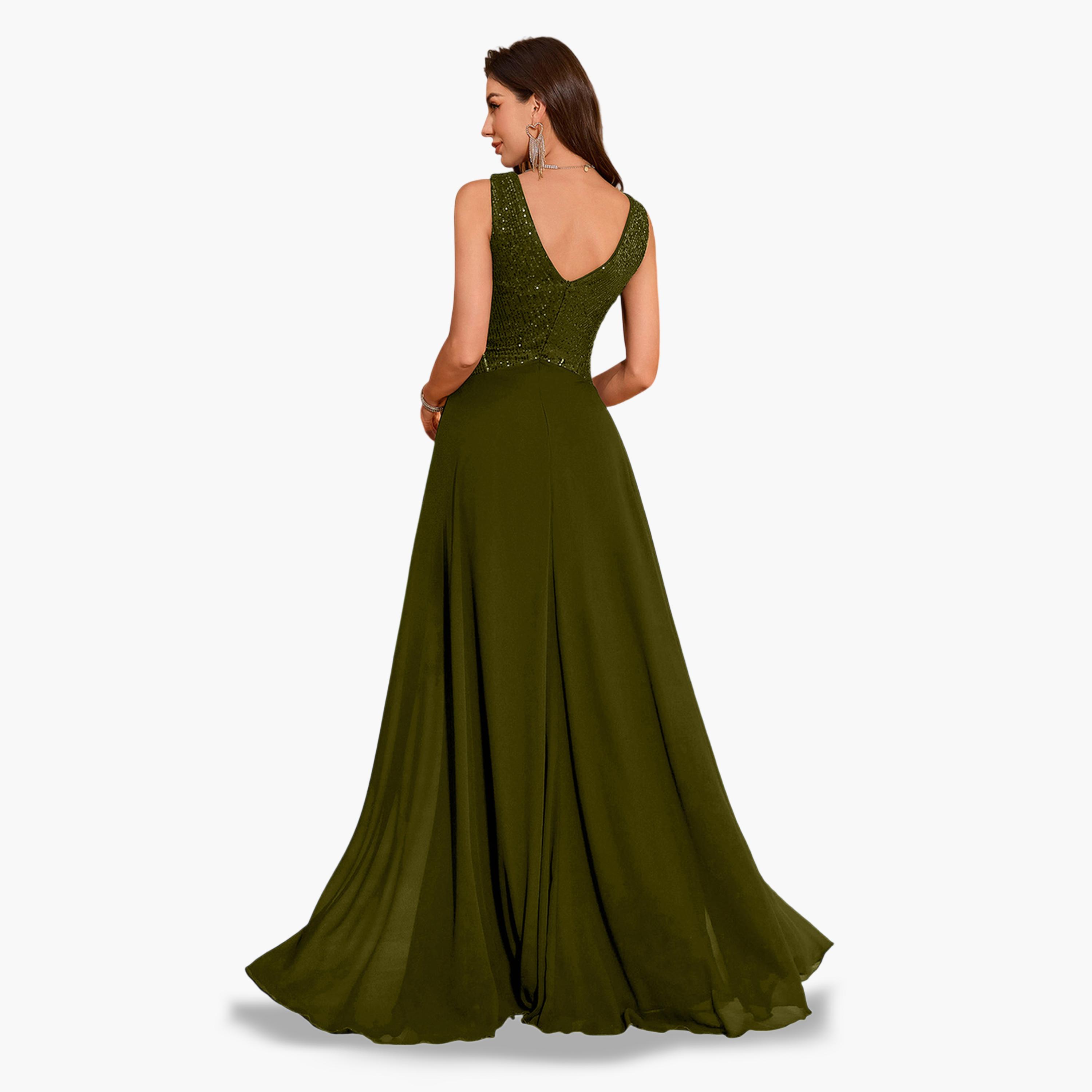 فستان سهرة طويل بحافة واسعة ومنمقة بالترتر-women-clothing-dresses-image-3
