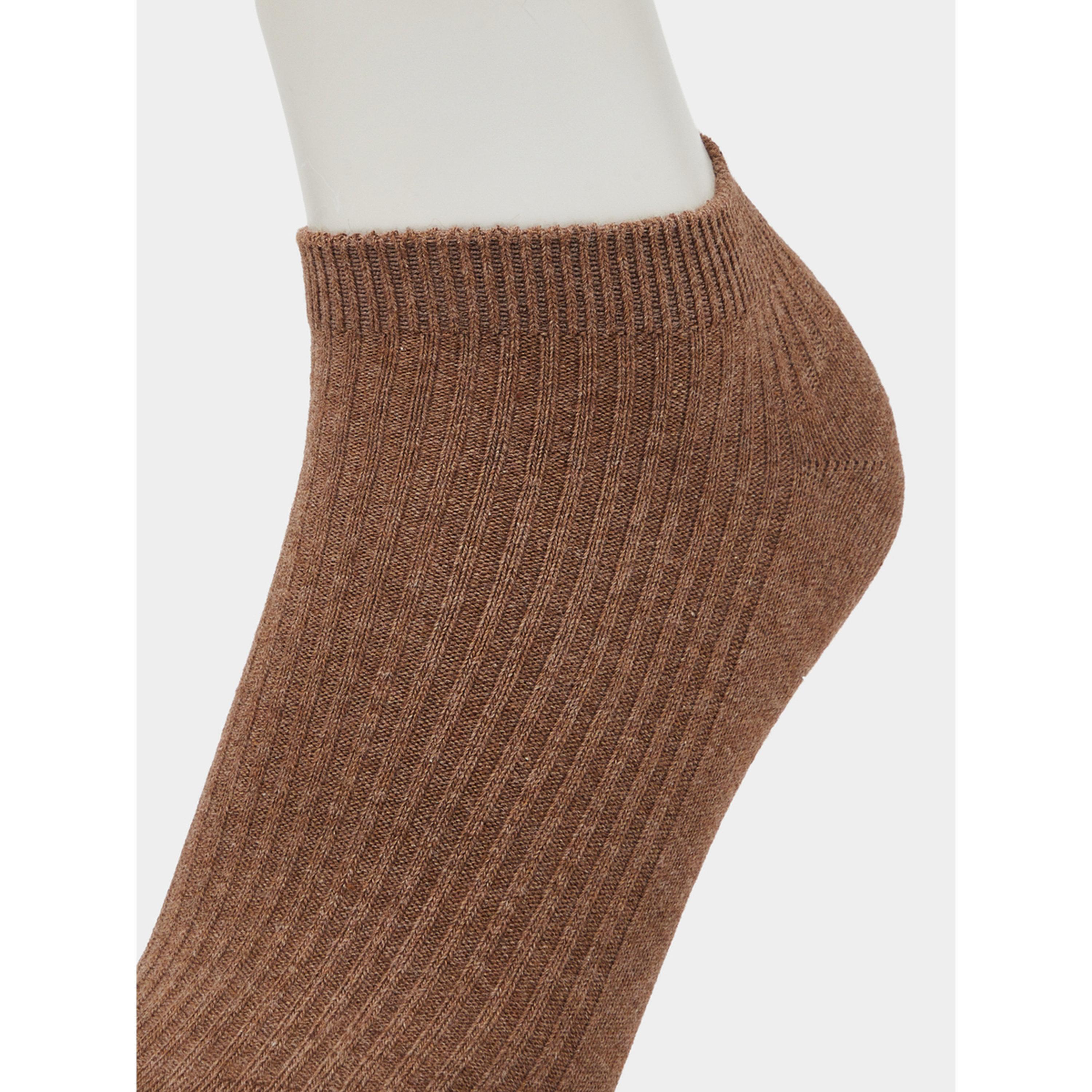 Styli Pack of 3 - Multi-Color Solid Ribbed Ankle Socks-women-socksandstockings-image-3