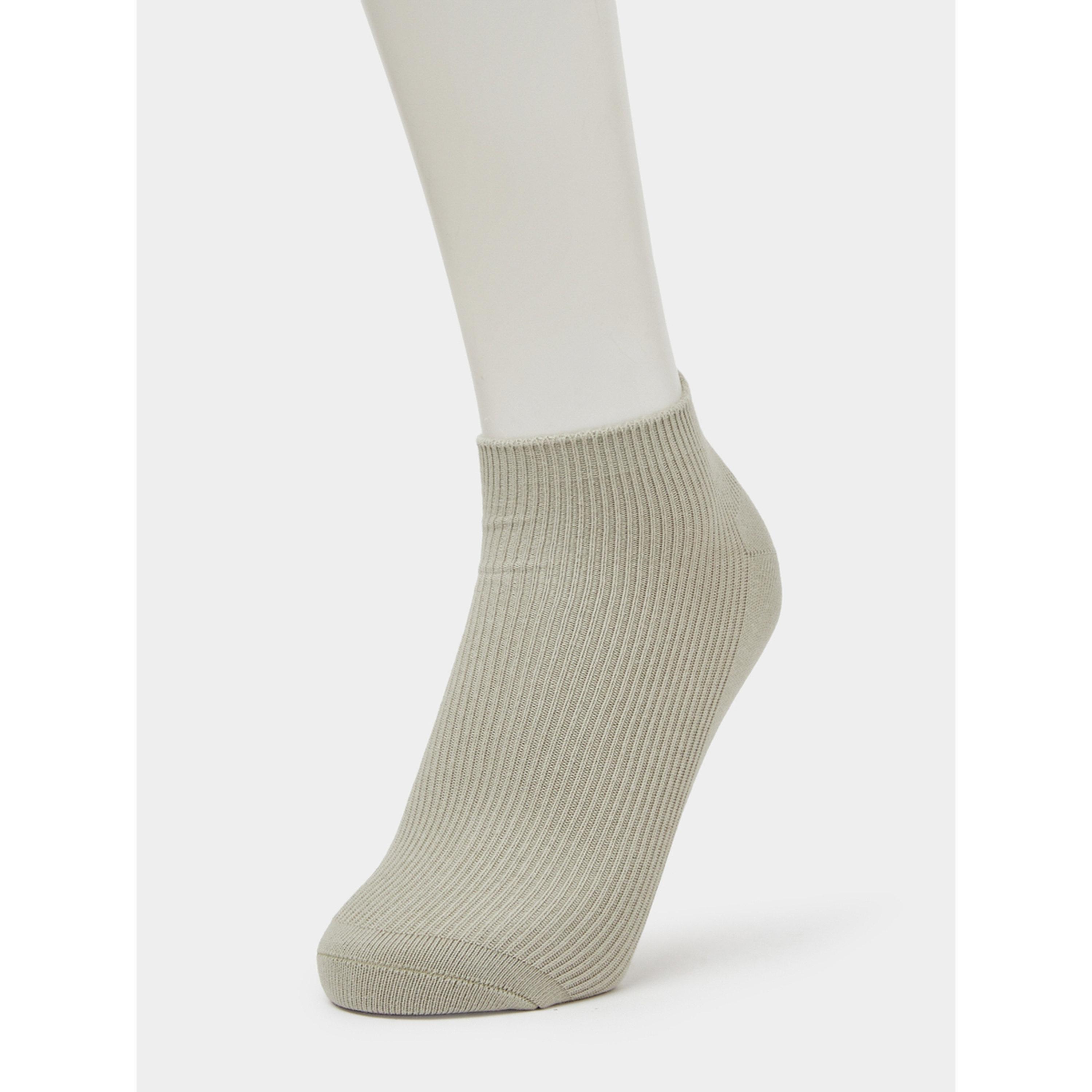 Styli Pack of 3 - Multi-Color Solid Ribbed Ankle Socks-women-socksandstockings-image-4
