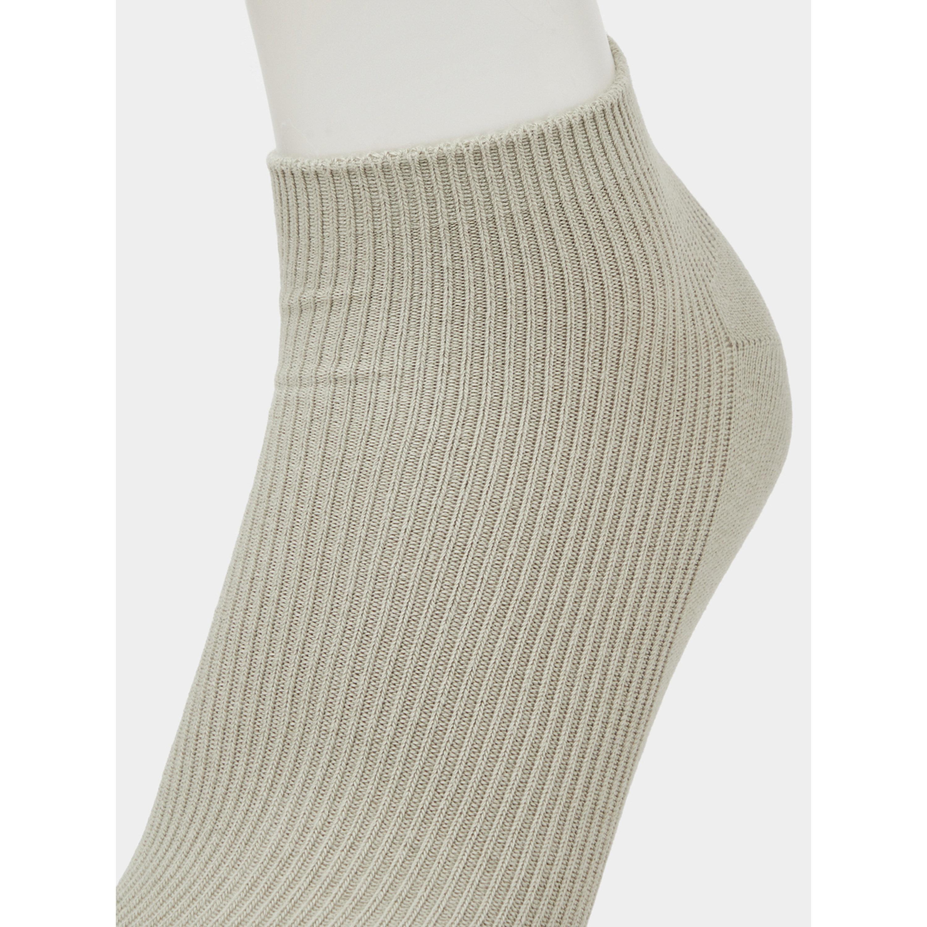 Styli Pack of 3 - Multi-Color Solid Ribbed Ankle Socks-women-socksandstockings-image-5