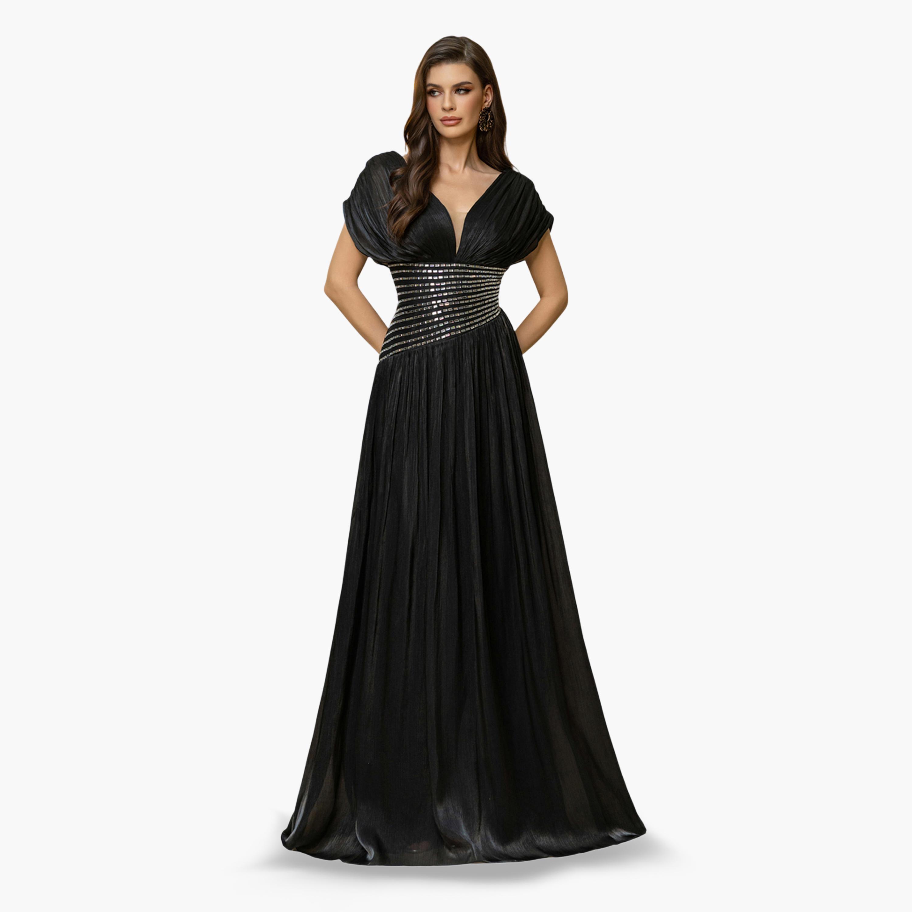 فستان سهرة طويل بحافة واسعة ومزين-women-clothing-dresses-image-2