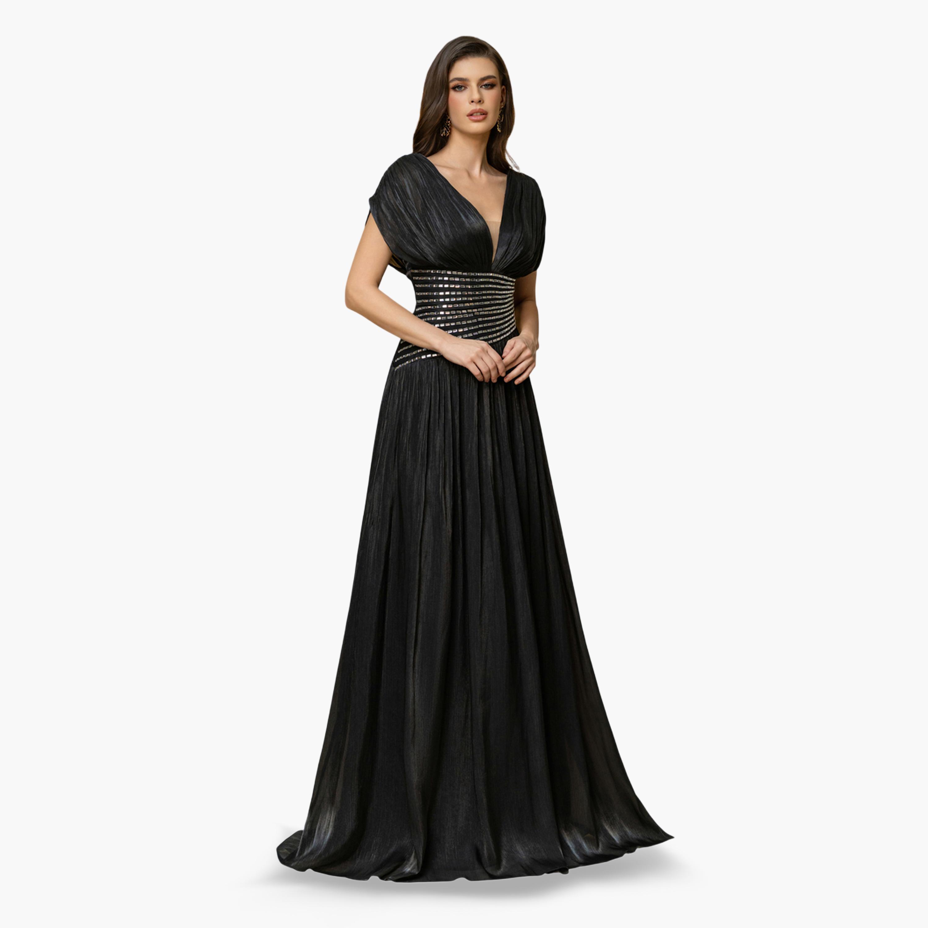 فستان سهرة طويل بحافة واسعة ومزين-women-clothing-dresses-image-5