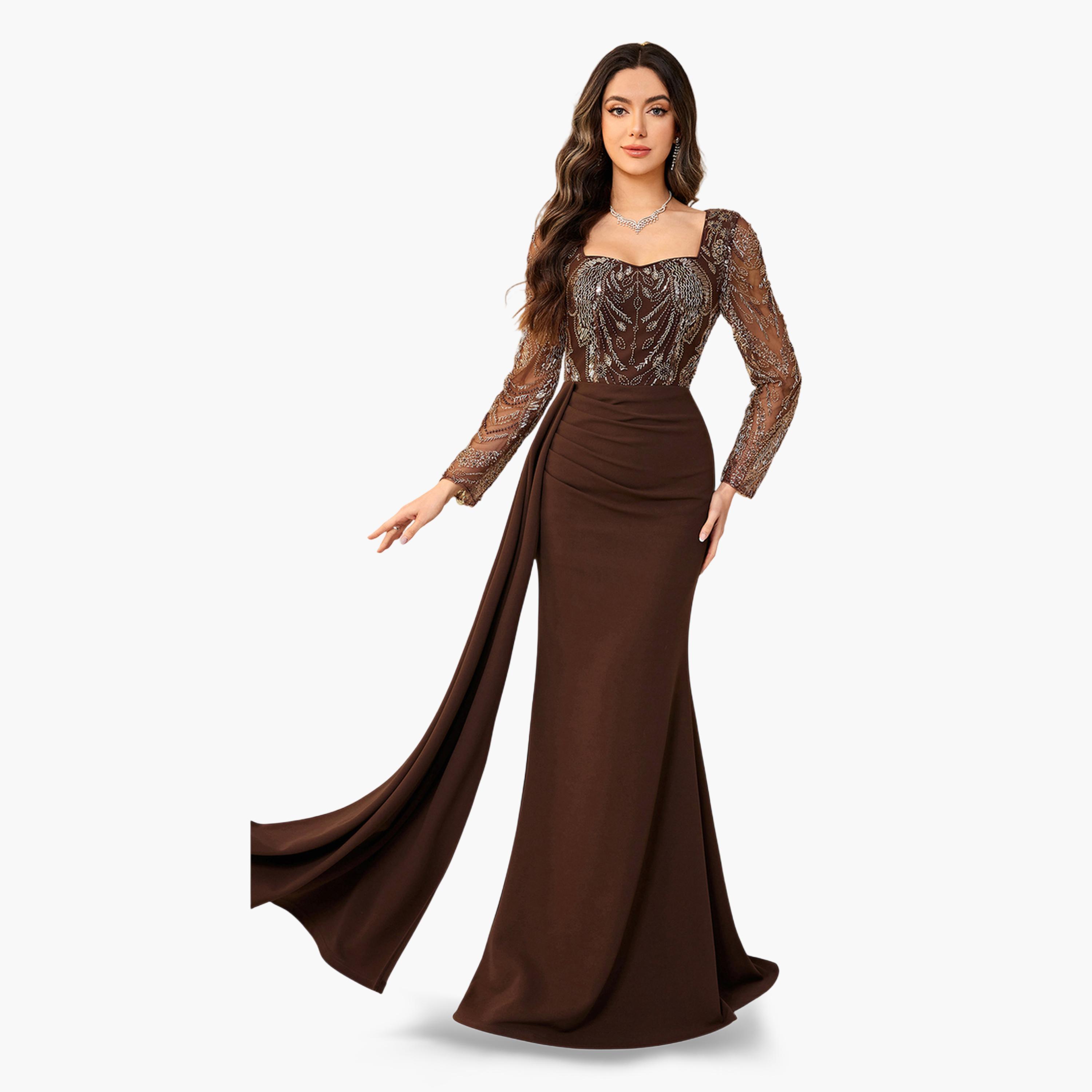 فستان طويل بصدرية منمقة بالترتر-women-clothing-dresses-image-3