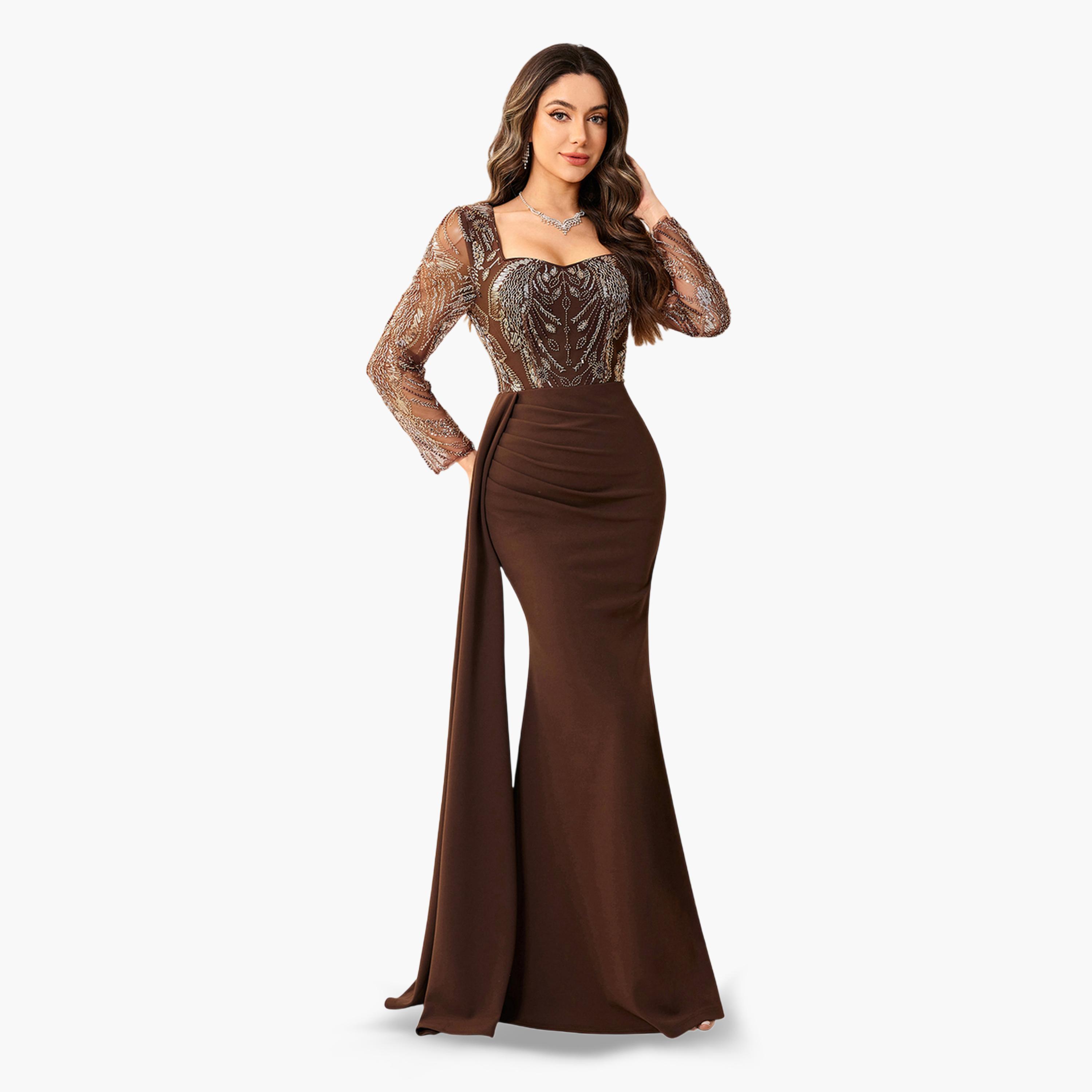 فستان طويل بصدرية منمقة بالترتر-women-clothing-dresses-image-4