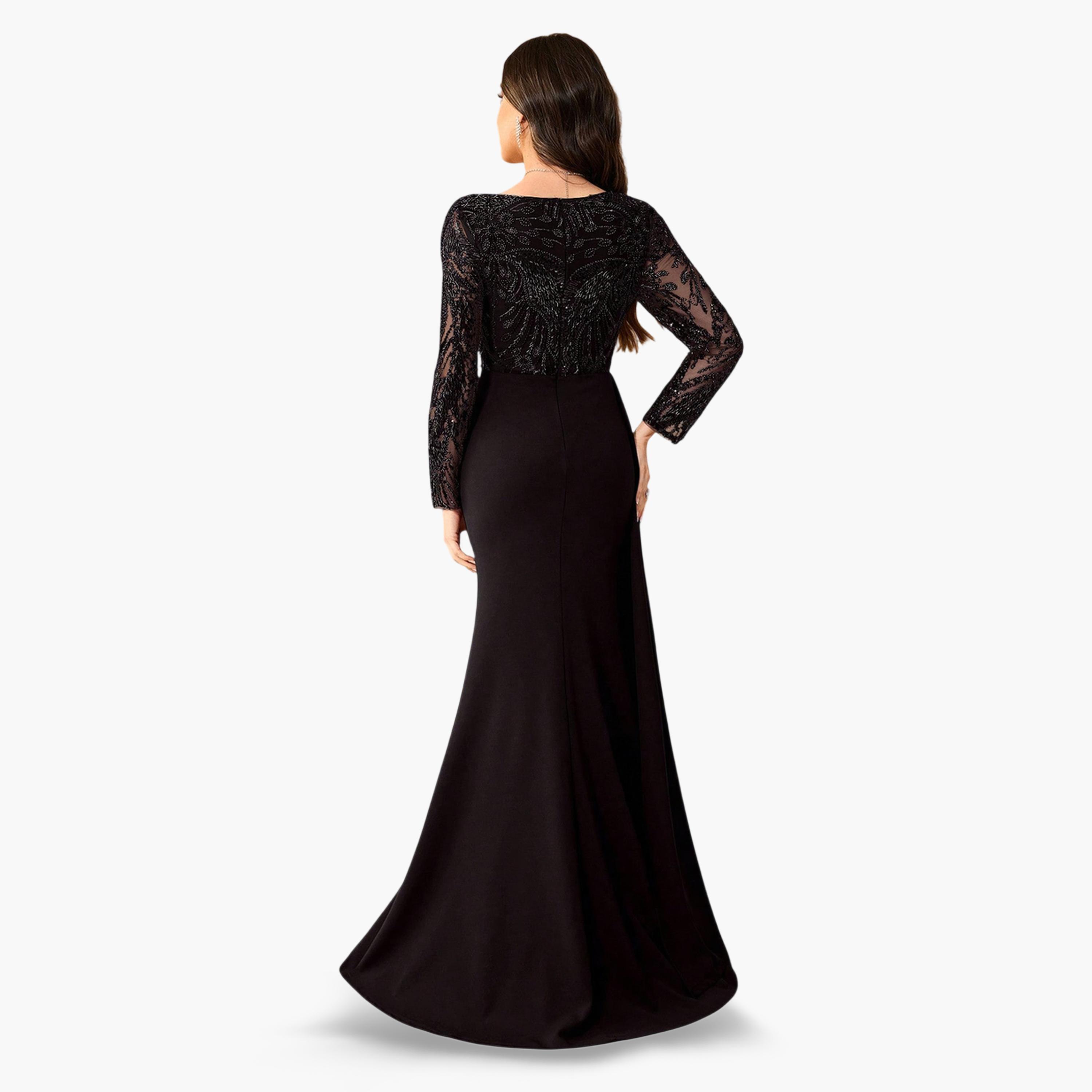 فستان طويل بصدرية منمقة بالترتر-women-clothing-dresses-image-3