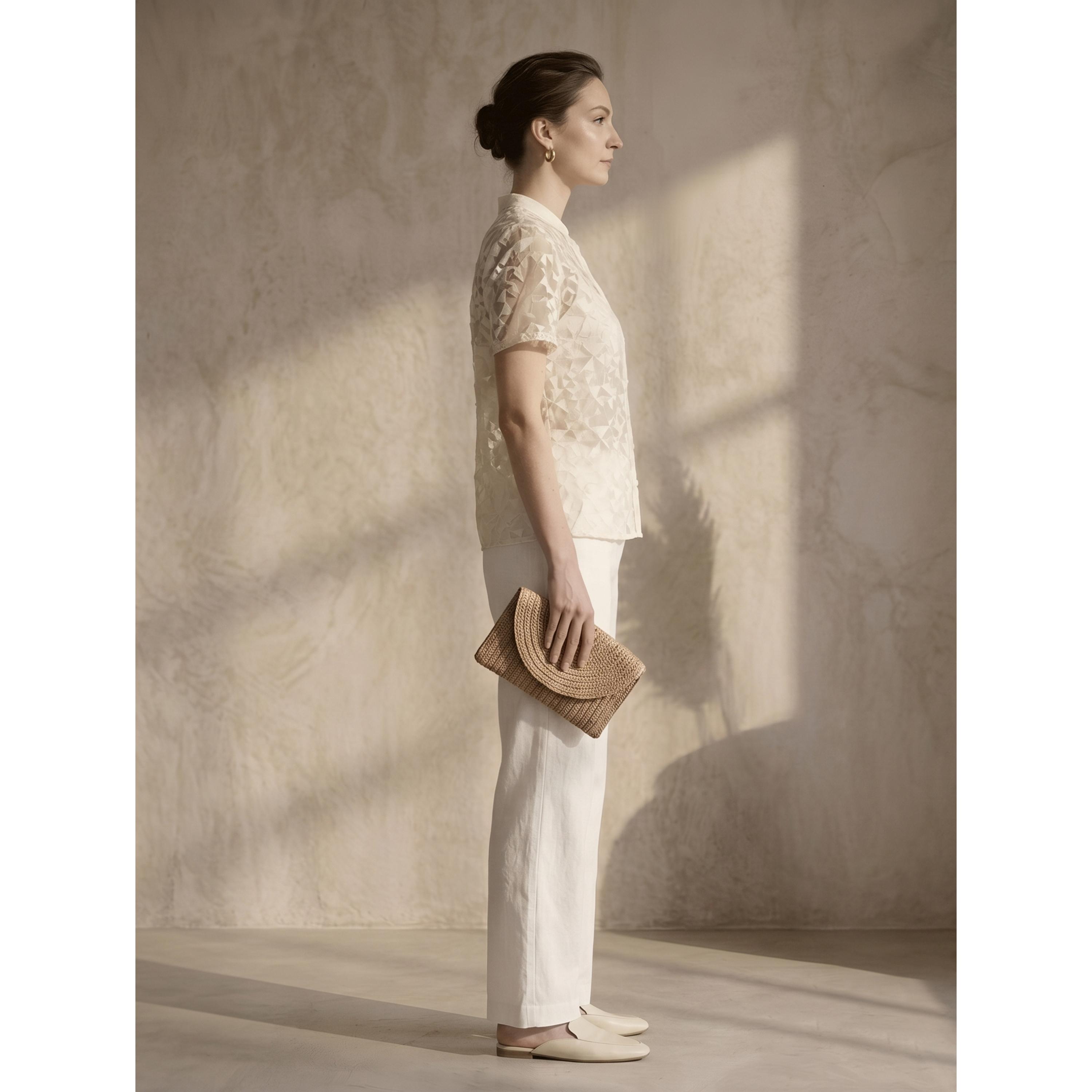 بلوزة شفافة بياقة ماندارين وطبعة هندسية-women-clothing-shirtsandblouses-shirts-image-3