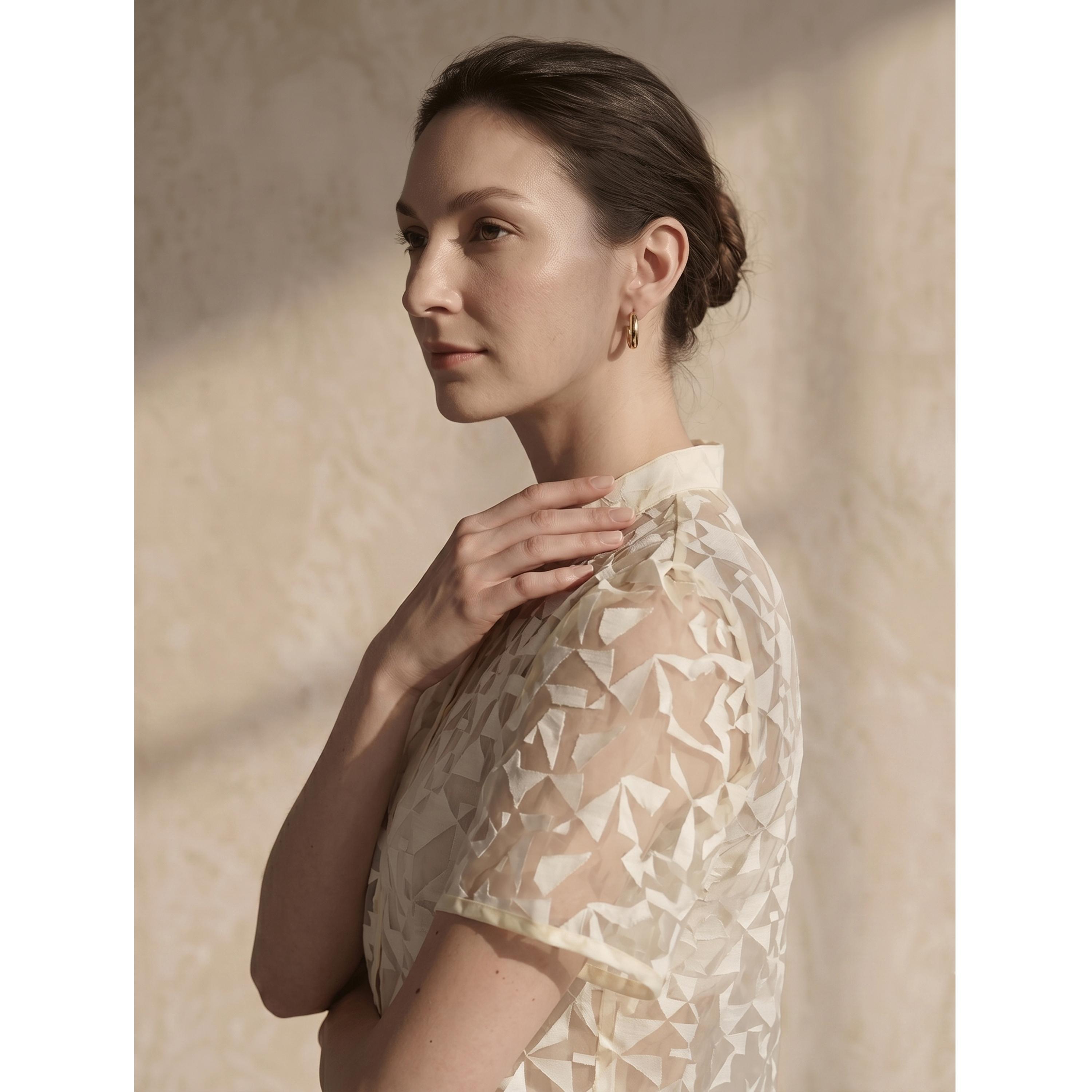 بلوزة شفافة بياقة ماندارين وطبعة هندسية-women-clothing-shirtsandblouses-shirts-image-6