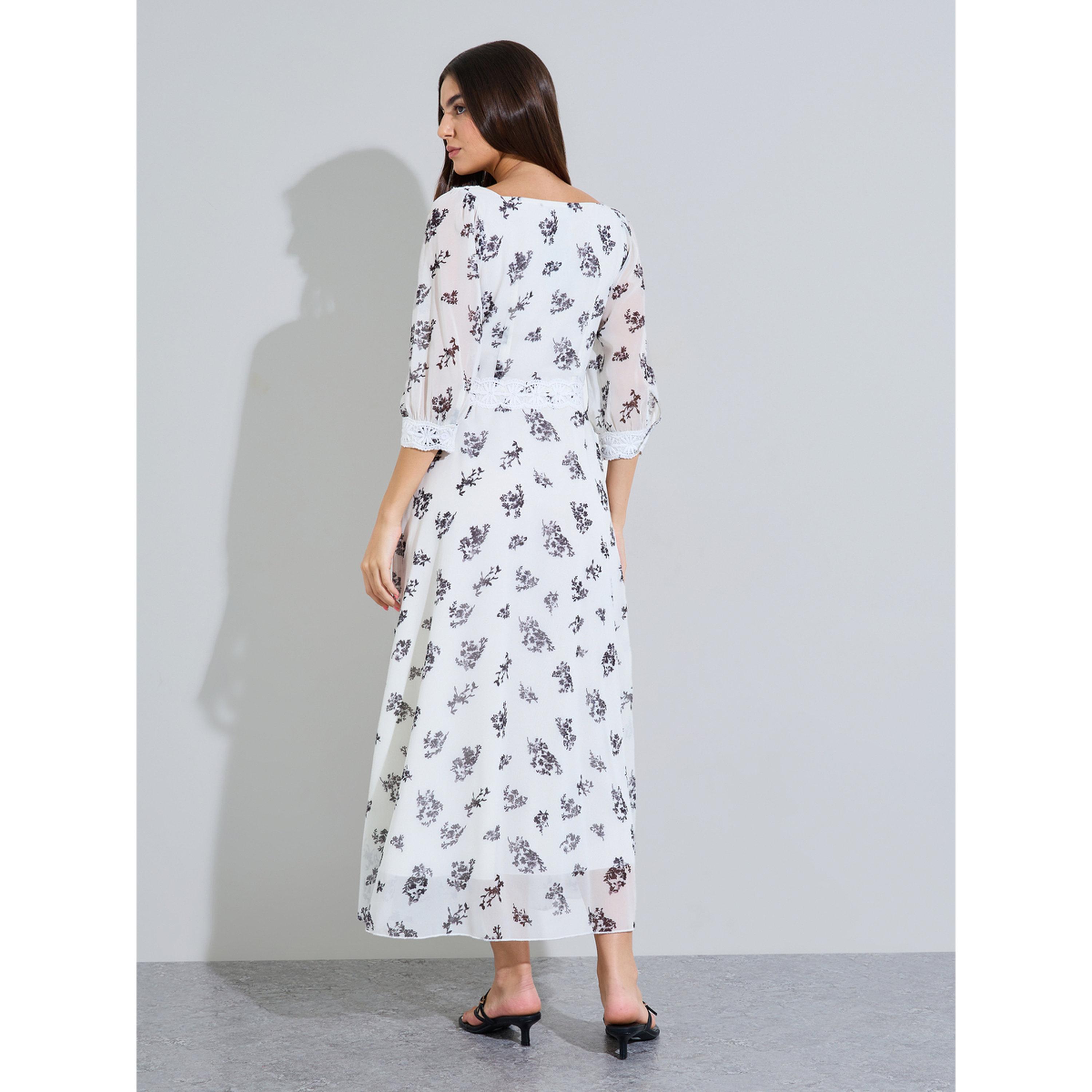 Styli Multi-Color Floral Print Lace Trims A-Line Maxi Dresss-women-clothing-dresses-image-4
