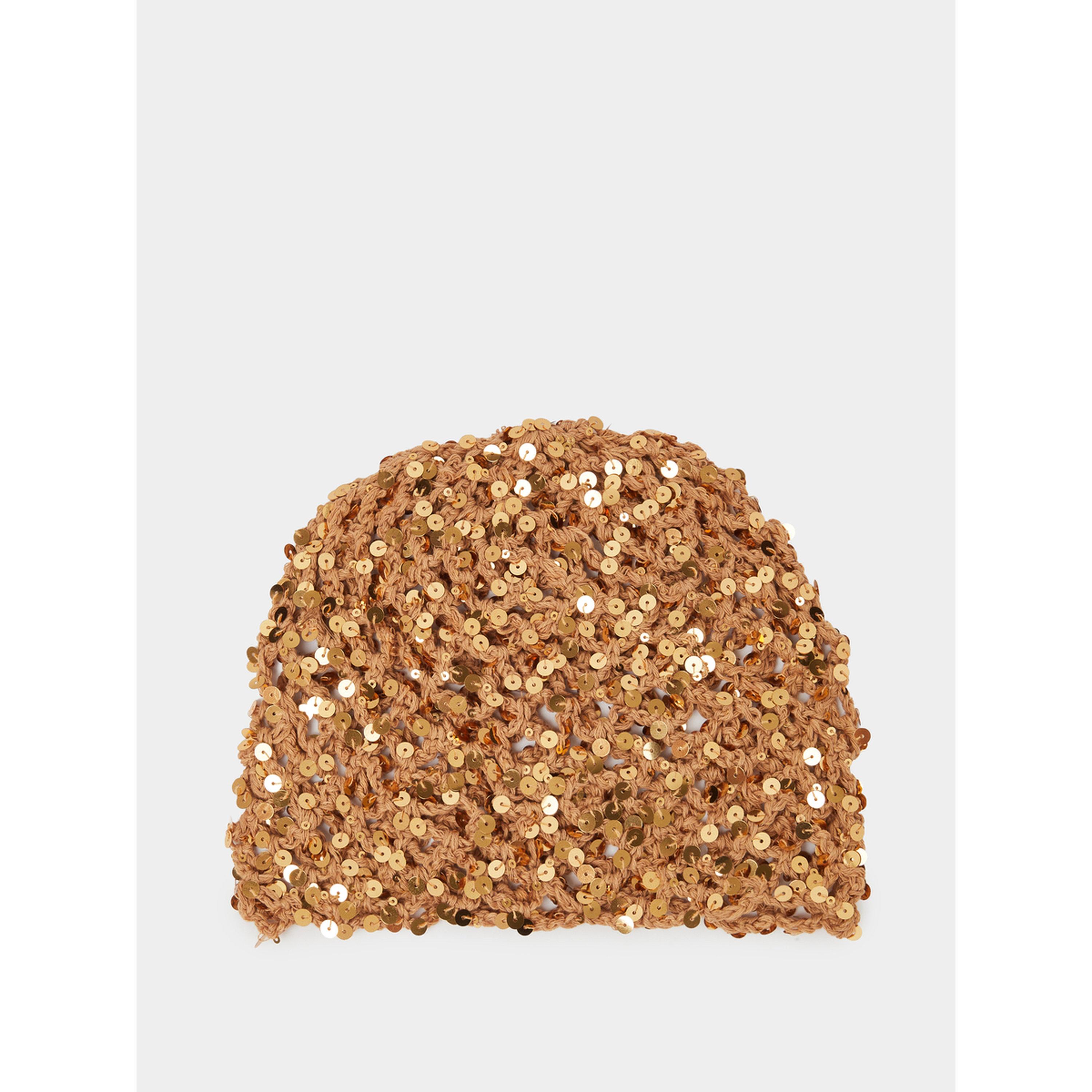 Styli Brown Sparkling Sequin Beanie-women-clothingaccessories-capsandhats-image-2