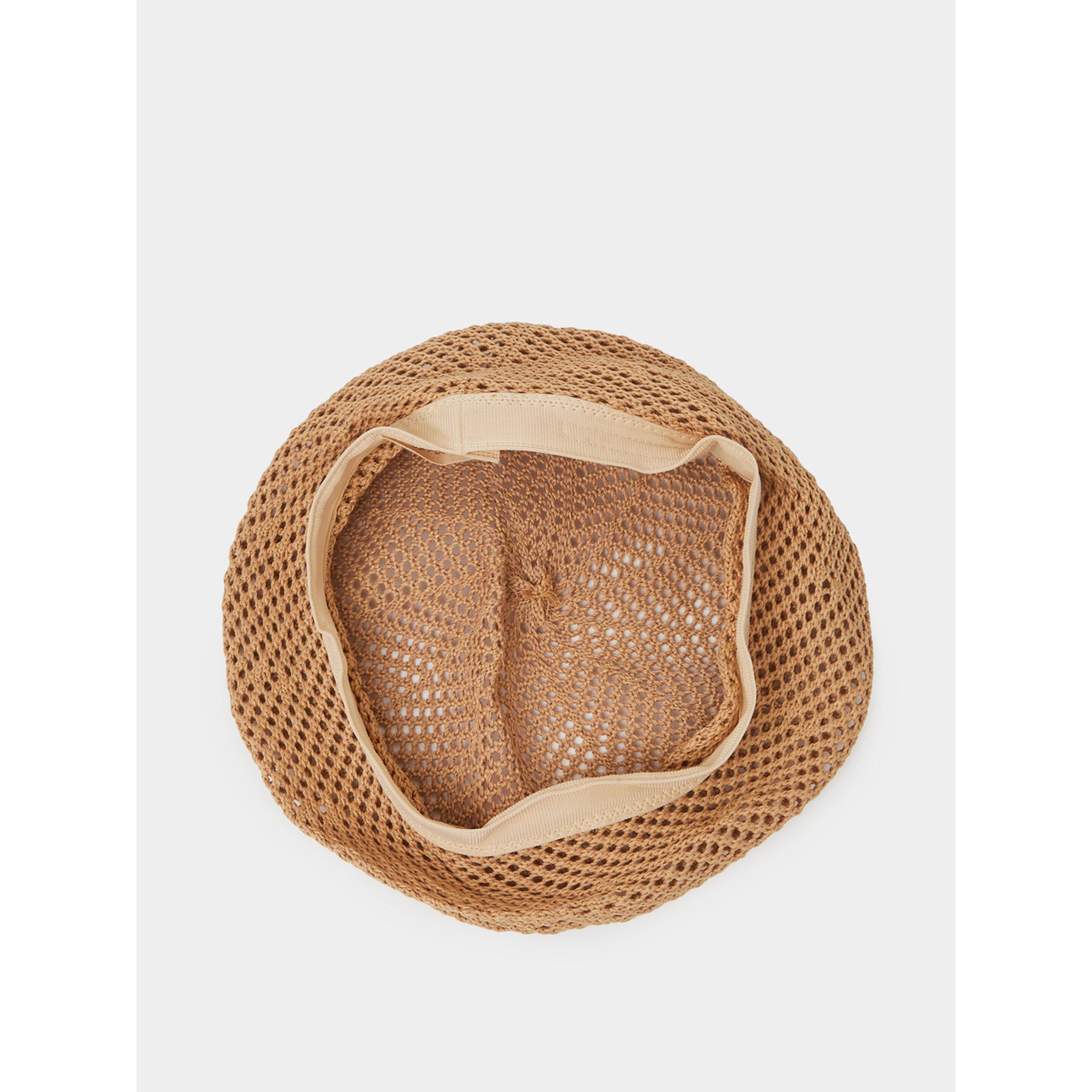 Styli Brown Crochet Knit Beanie-women-clothingaccessories-capsandhats-image-2